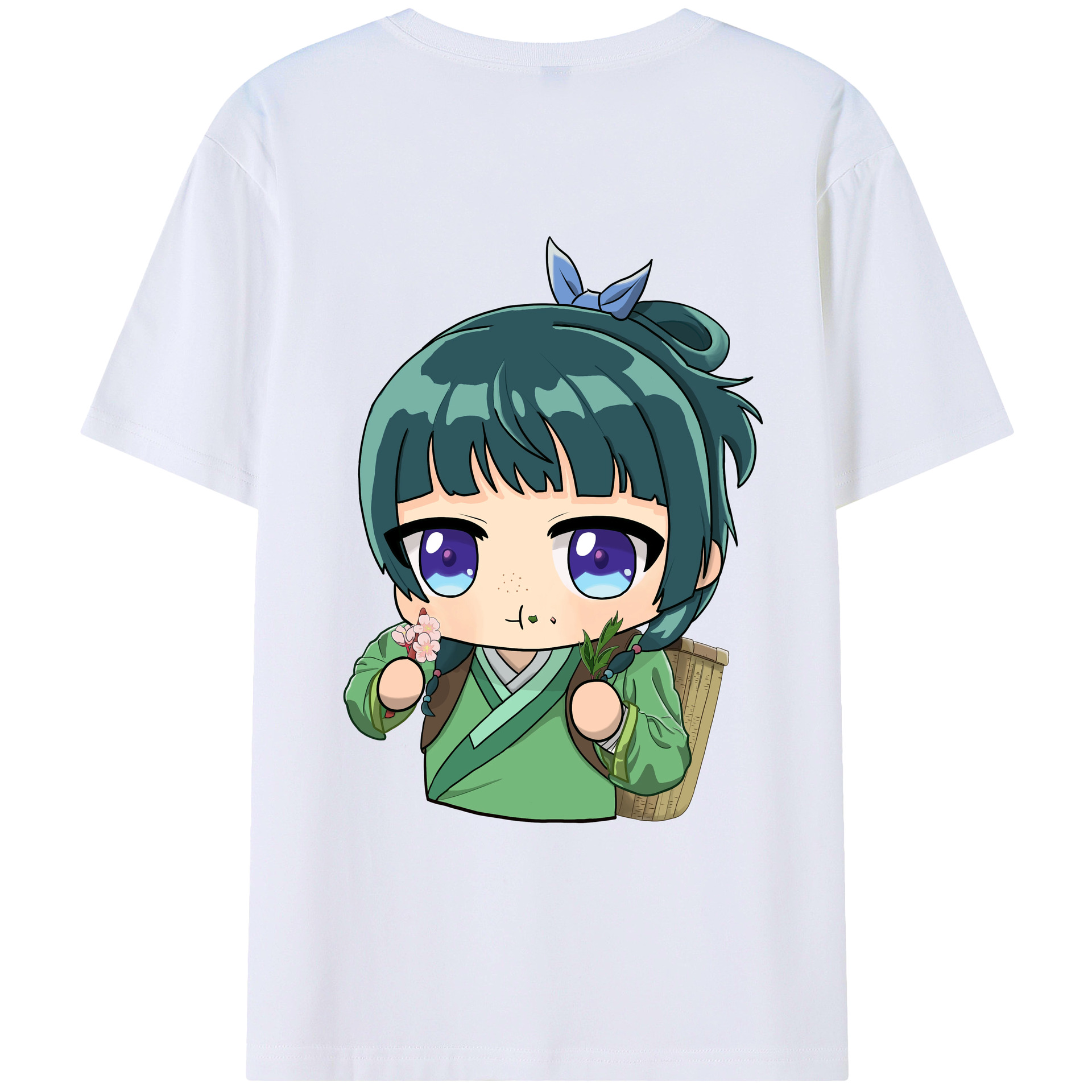（画像用） 薬屋のひとりごと The Apothecary Diaries 綿100％ メンズ半袖Tシャツ（バックプリント） 通気性