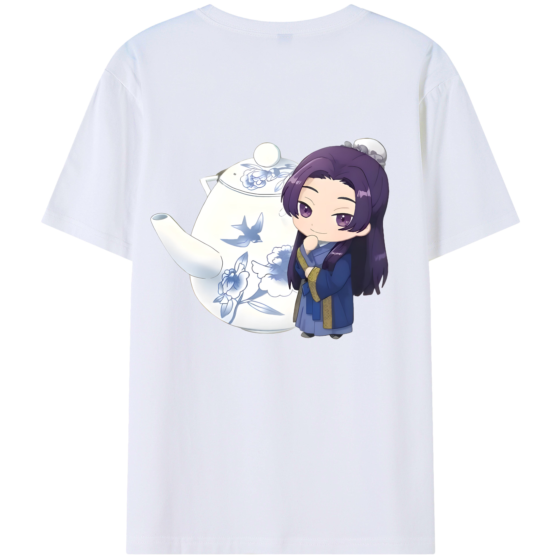 （画像用） 薬屋のひとりごと The Apothecary Diaries 綿100％ メンズ半袖Tシャツ（バックプリント） 通気性