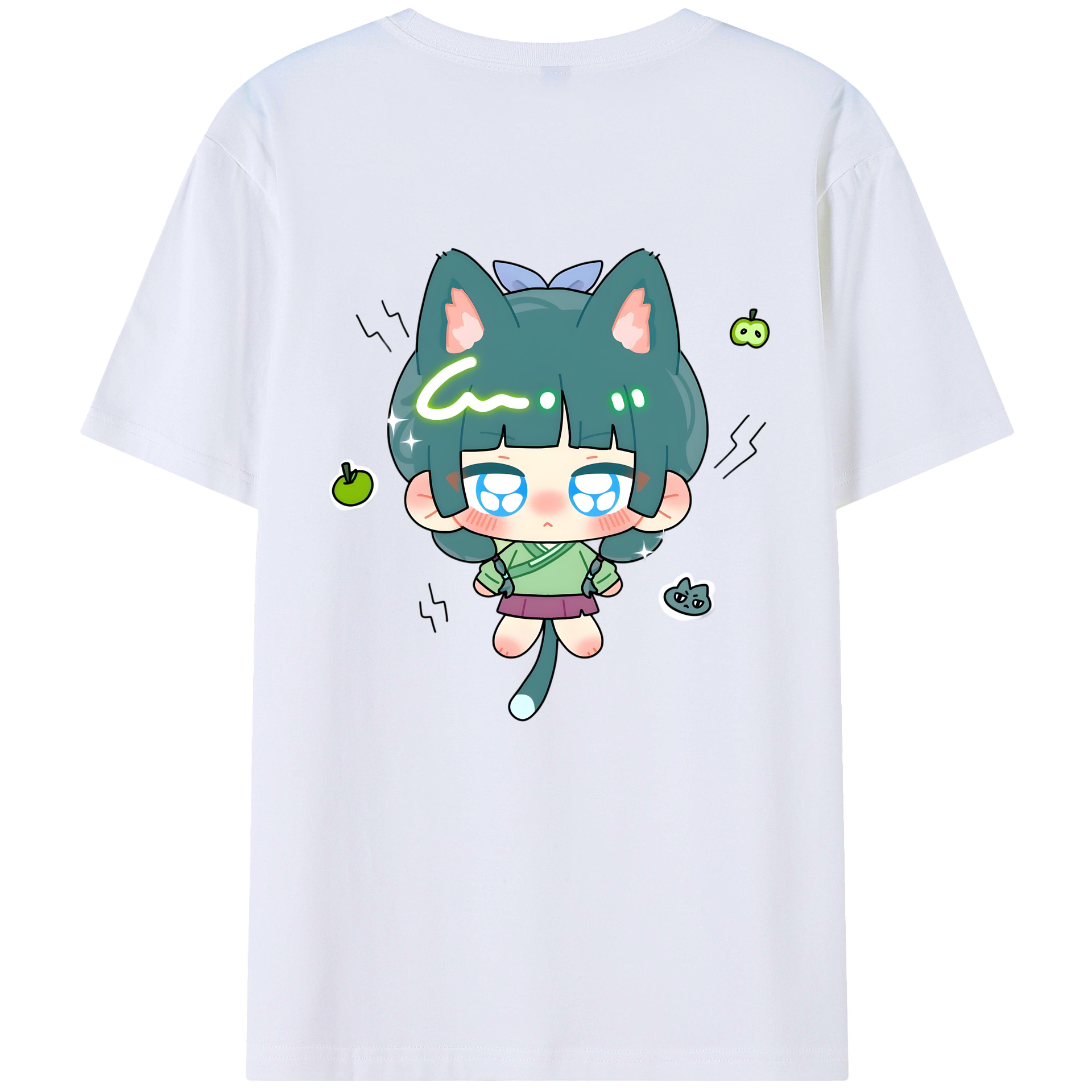 （画像用） 薬屋のひとりごと The Apothecary Diaries 綿100％ メンズ半袖Tシャツ（バックプリント） 通気性