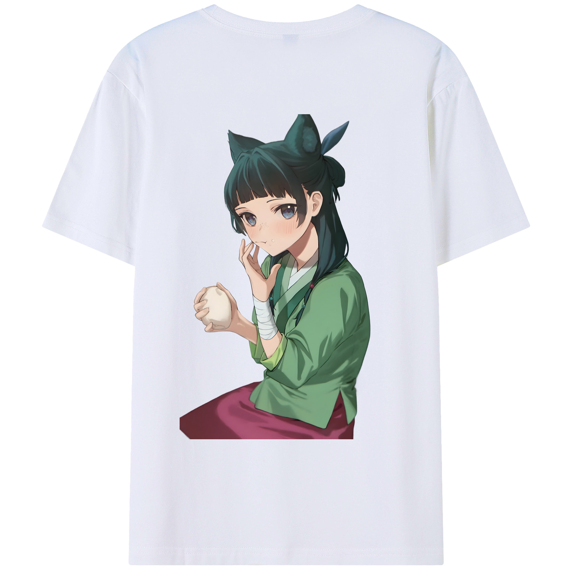 （画像用） 薬屋のひとりごと The Apothecary Diaries 綿100％ メンズ半袖Tシャツ（バックプリント） 通気性