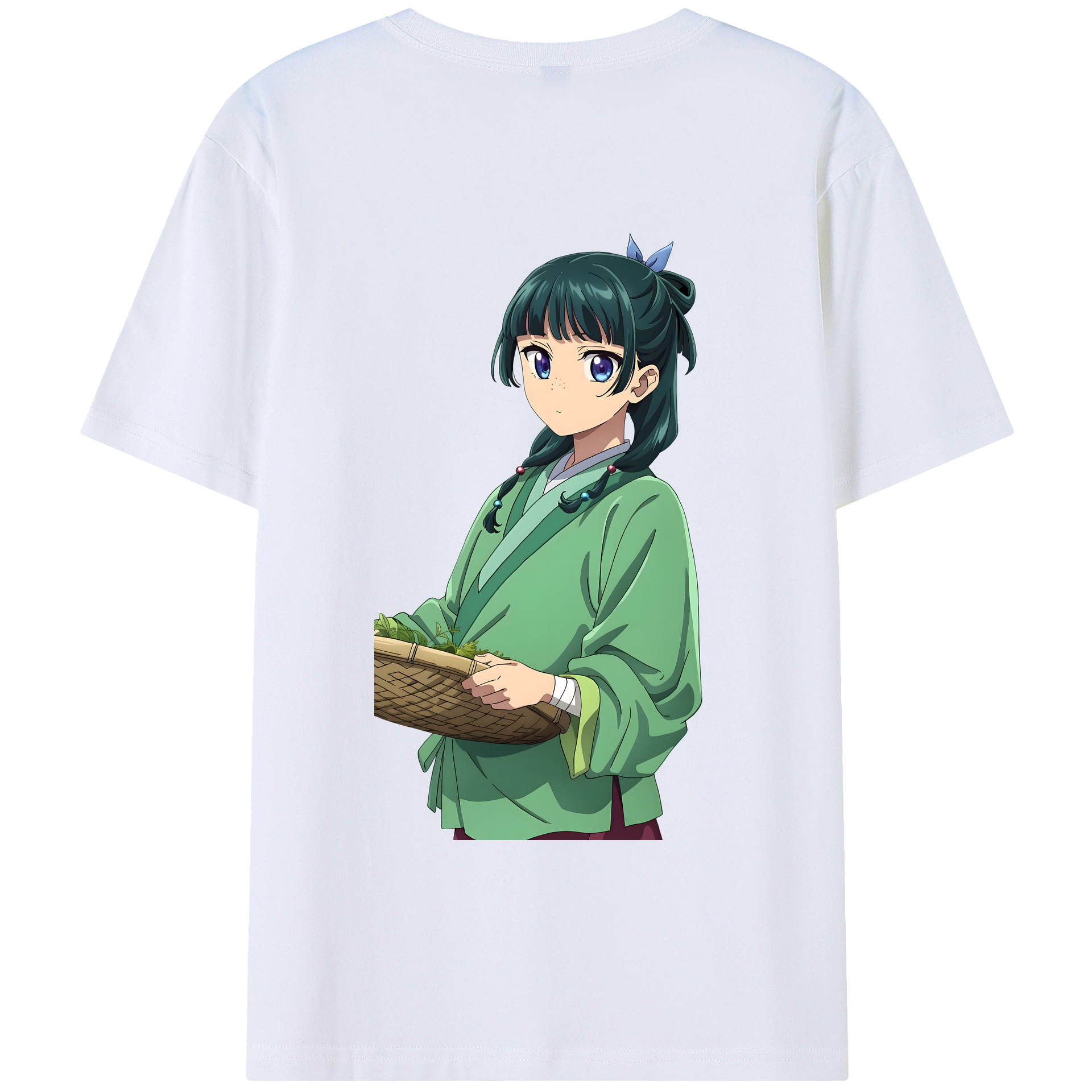 （画像用） 薬屋のひとりごと The Apothecary Diaries 綿100％ メンズ半袖Tシャツ（バックプリント） 通気性