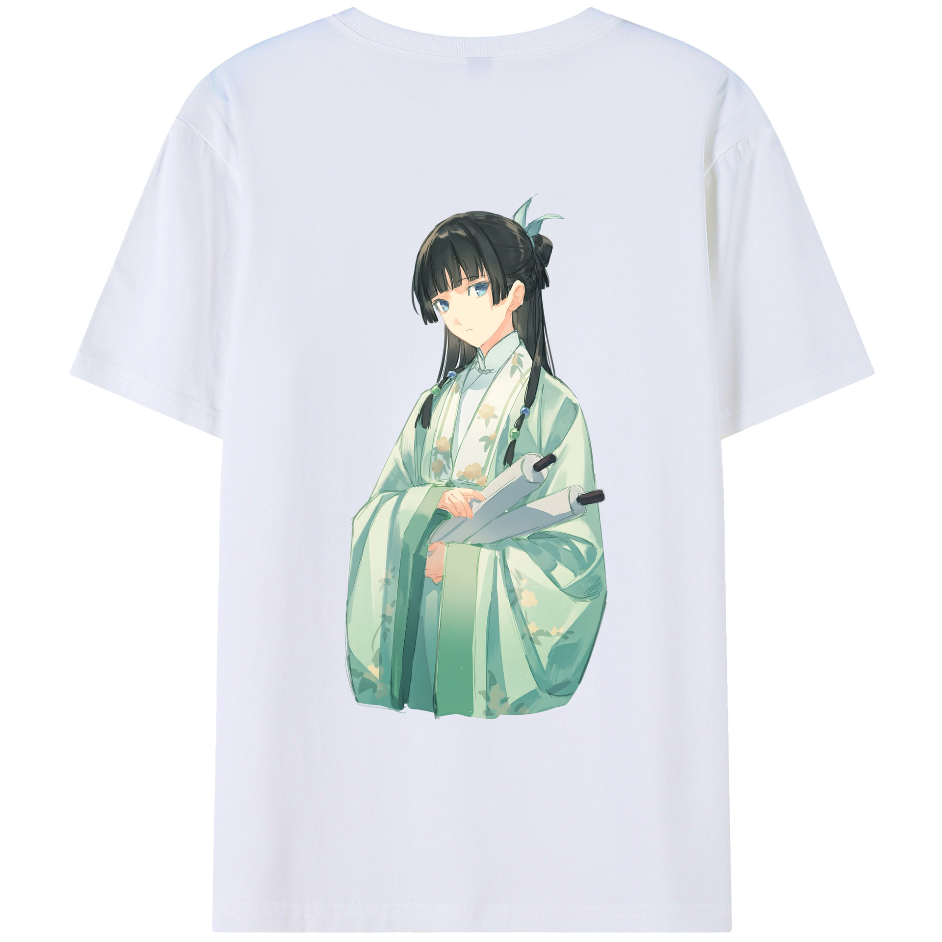 （画像用） 薬屋のひとりごと The Apothecary Diaries 綿100％ メンズ半袖Tシャツ（バックプリント） 通気性