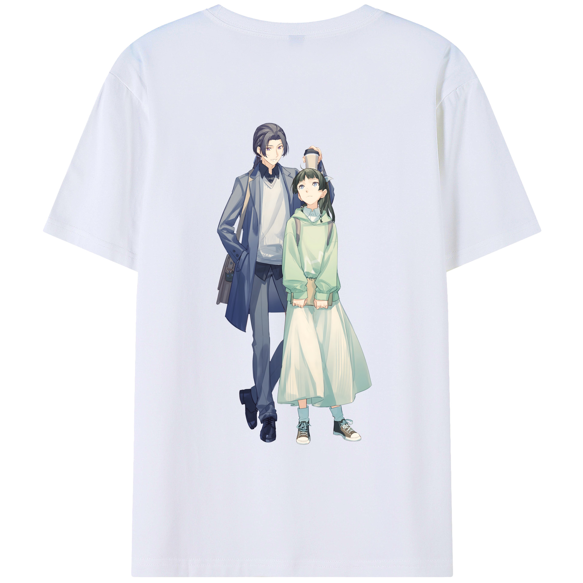 （画像用） 薬屋のひとりごと The Apothecary Diaries 綿100％ メンズ半袖Tシャツ（バックプリント） 通気性