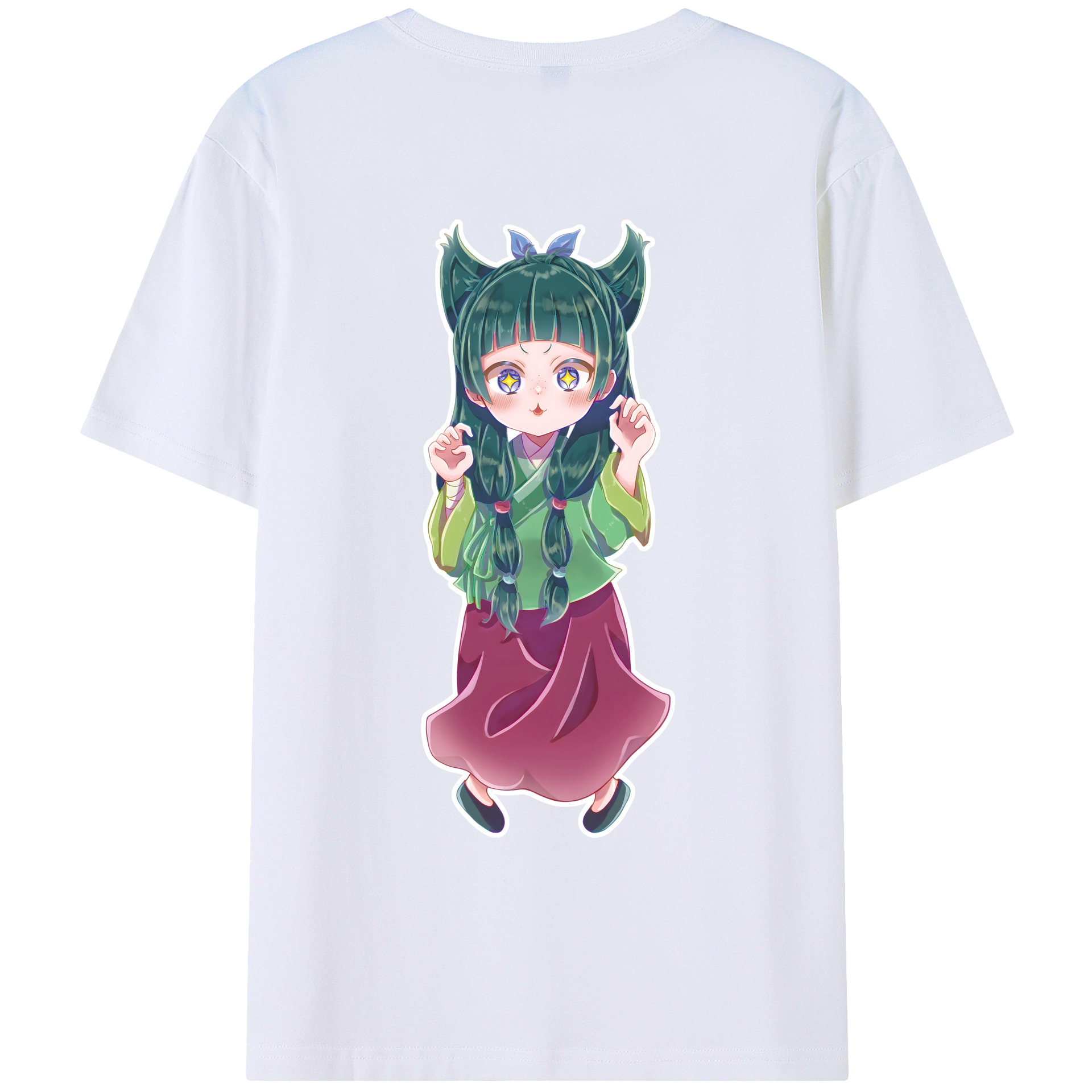 （画像用） 薬屋のひとりごと The Apothecary Diaries 綿100％ メンズ半袖Tシャツ（バックプリント） 通気性