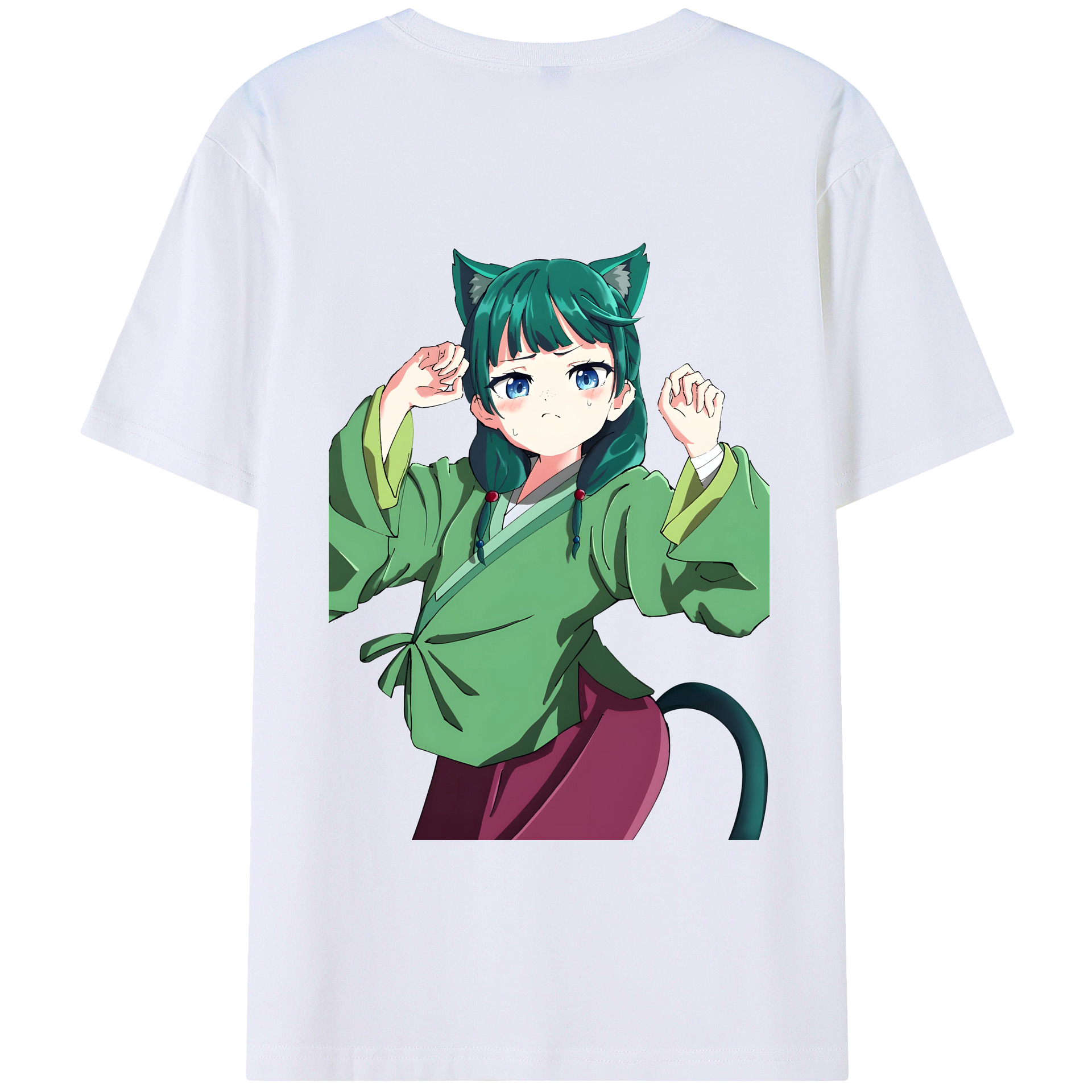 （画像用） 薬屋のひとりごと The Apothecary Diaries 綿100％ メンズ半袖Tシャツ（バックプリント） 通気性