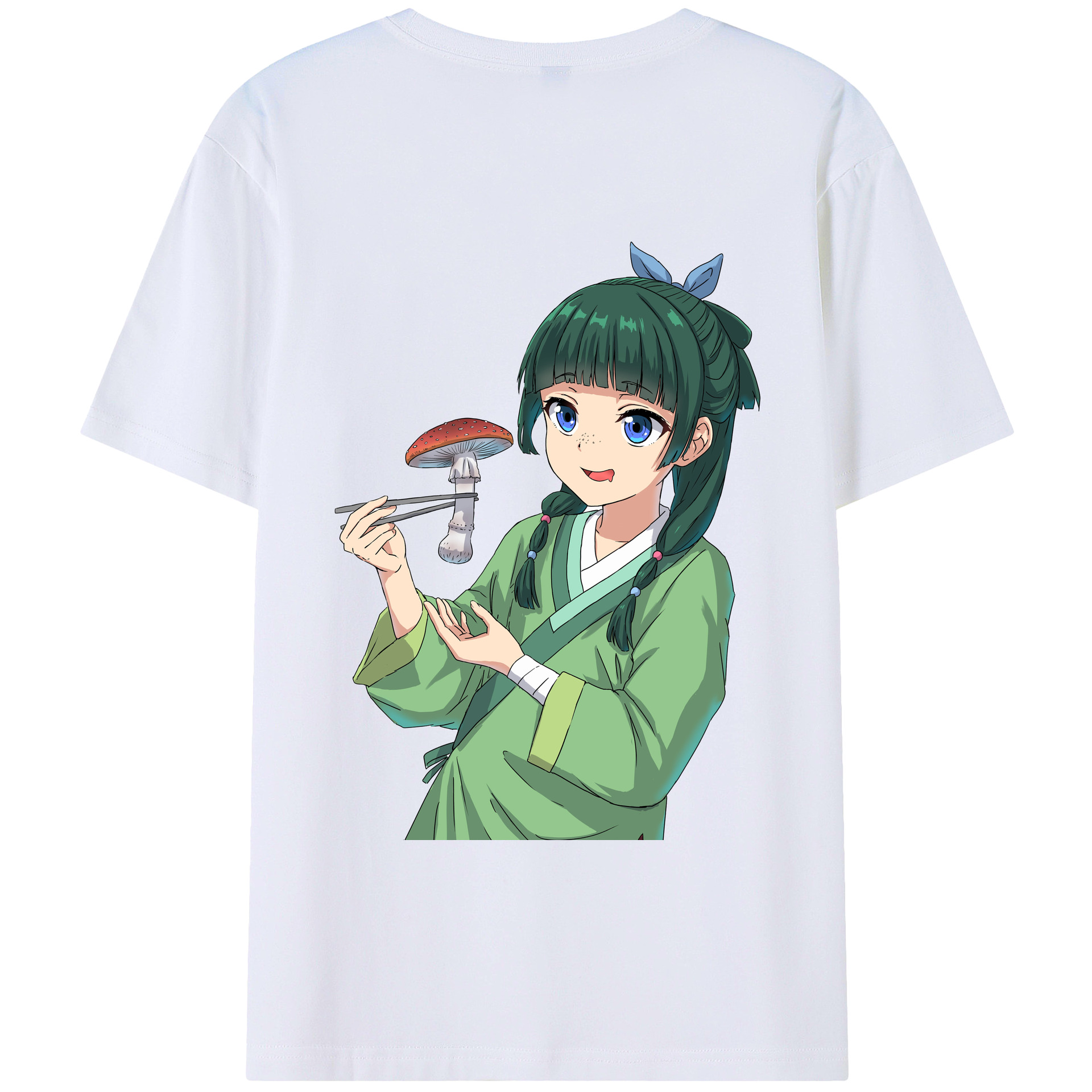 （画像用） 薬屋のひとりごと The Apothecary Diaries 綿100％ メンズ半袖Tシャツ（バックプリント） 通気性