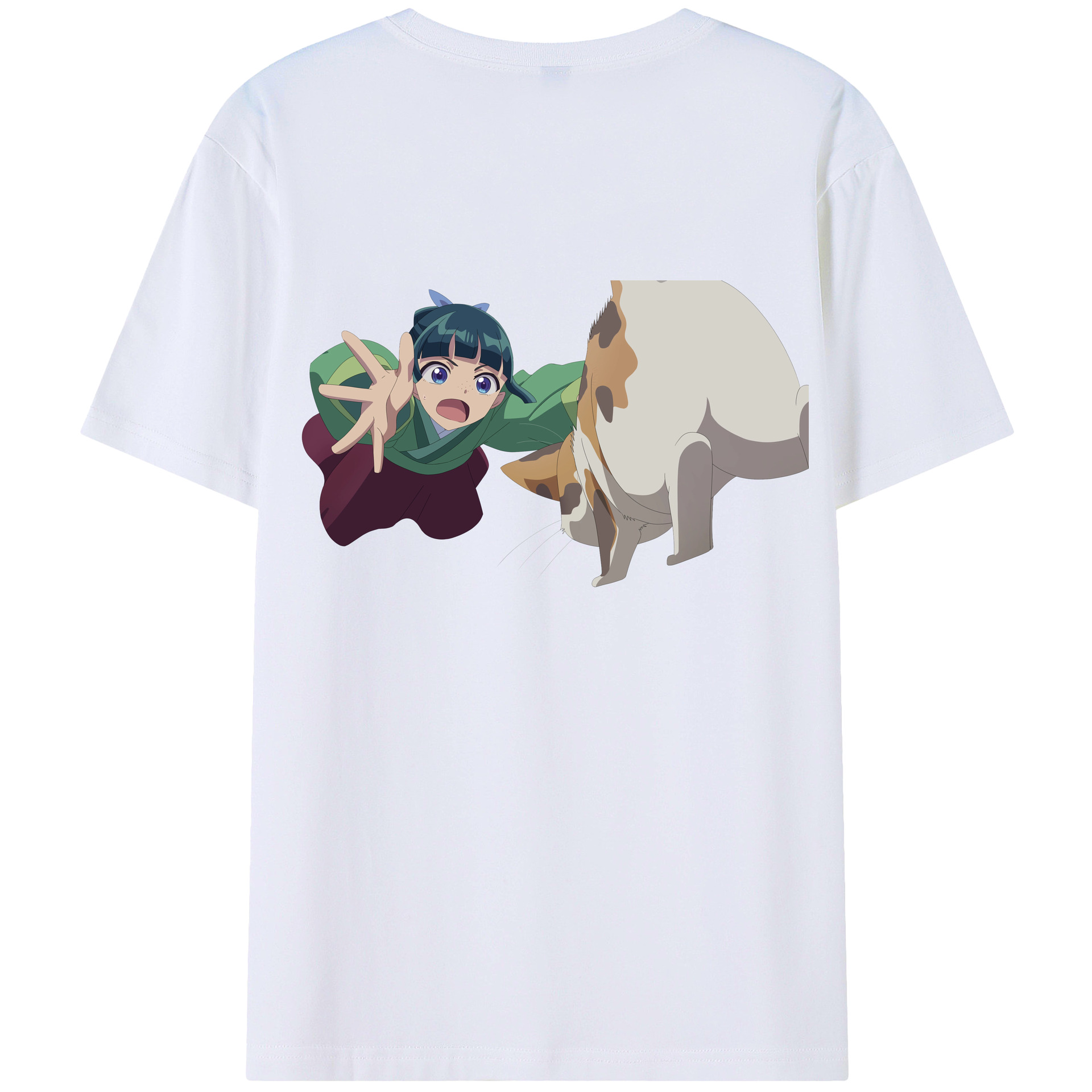 （画像用） 薬屋のひとりごと The Apothecary Diaries 綿100％ メンズ半袖Tシャツ（バックプリント） 通気性