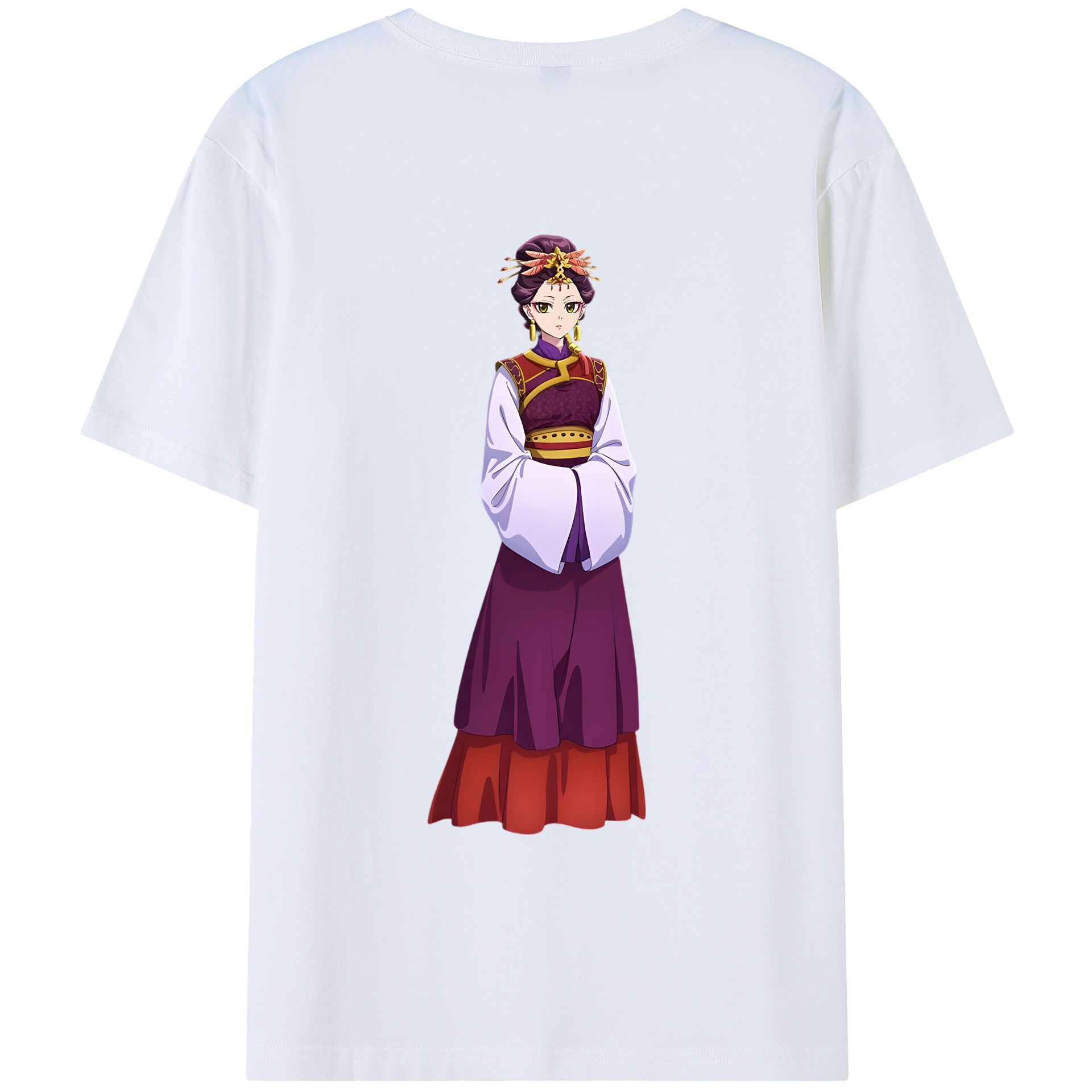（画像用） 薬屋のひとりごと The Apothecary Diaries 綿100％ メンズ半袖Tシャツ（バックプリント） 通気性