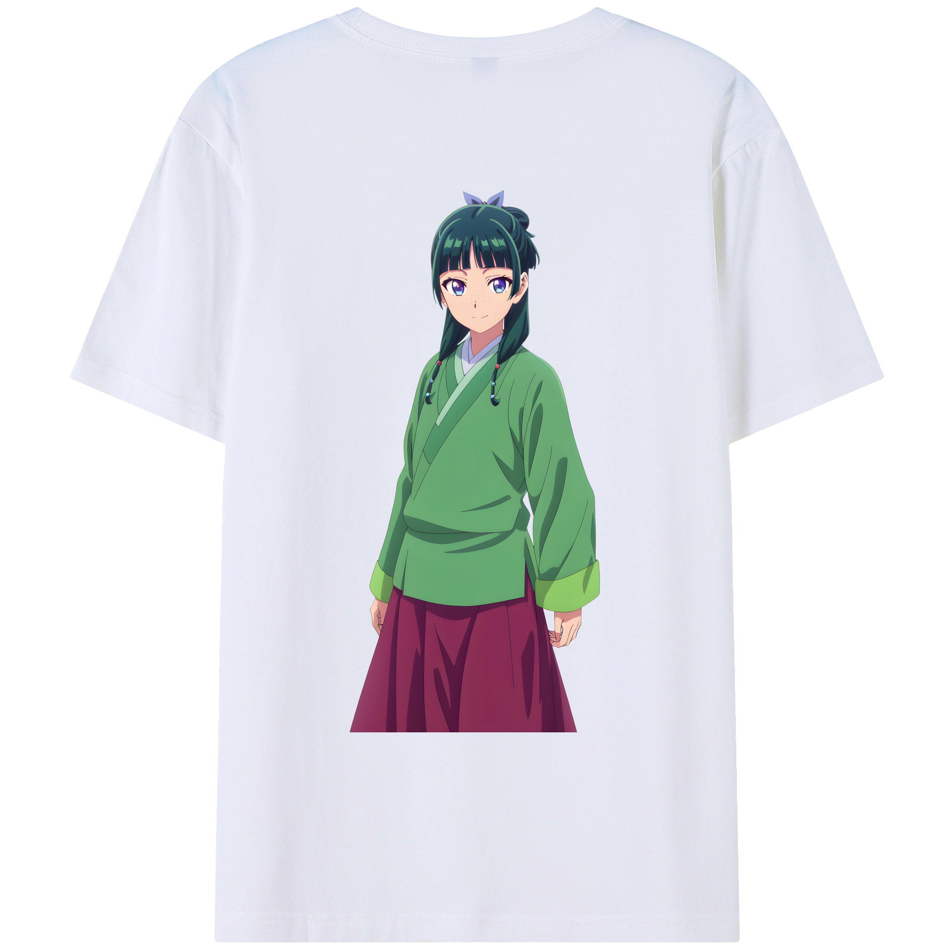 （画像用） 薬屋のひとりごと The Apothecary Diaries 綿100％ メンズ半袖Tシャツ（バックプリント） 通気性