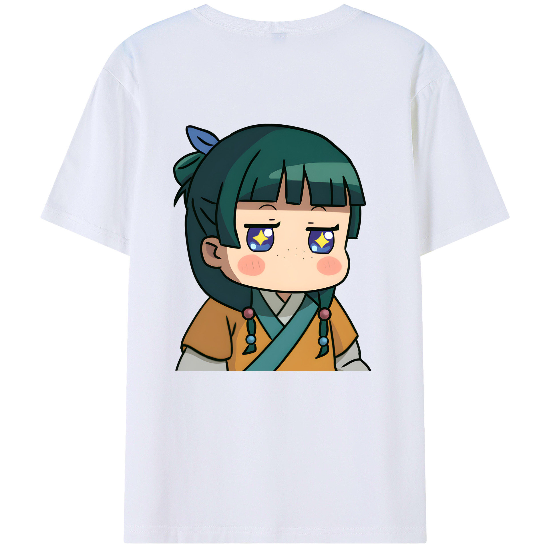 （画像用） 薬屋のひとりごと The Apothecary Diaries 綿100％ メンズ半袖Tシャツ（バックプリント） 通気性