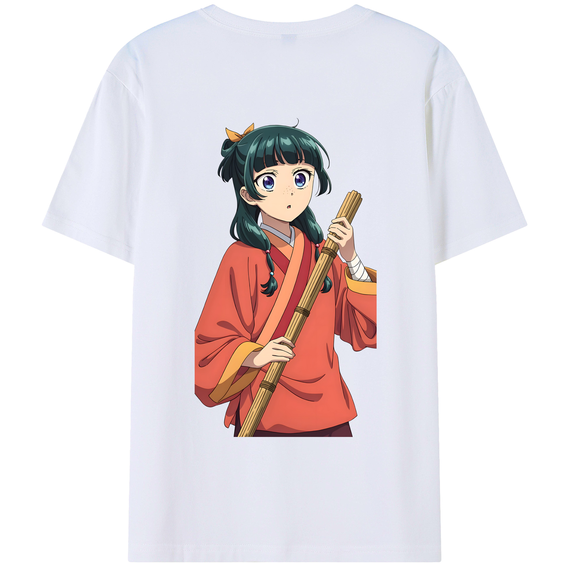 （画像用） 薬屋のひとりごと The Apothecary Diaries 綿100％ メンズ半袖Tシャツ（バックプリント） 通気性