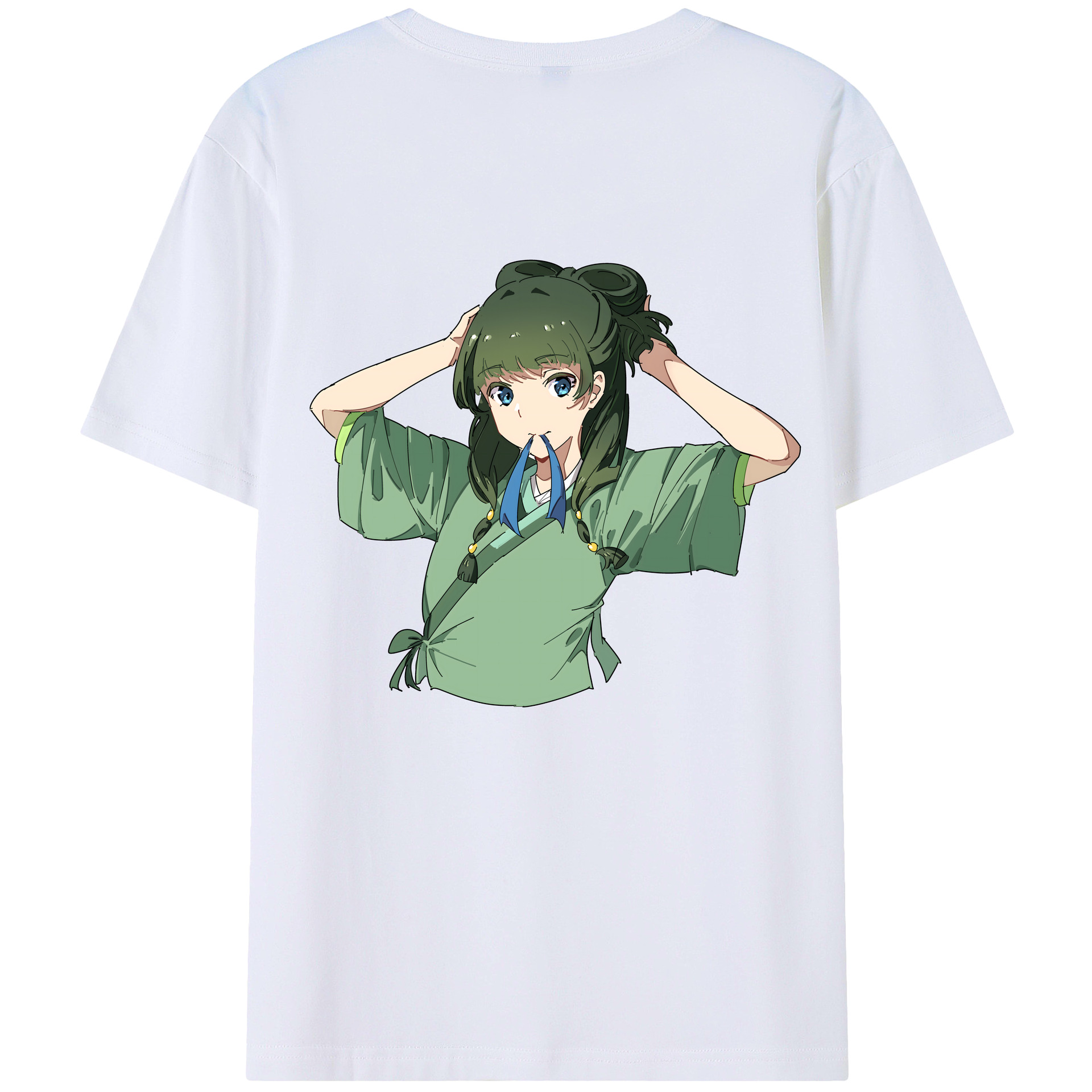 （画像用） 薬屋のひとりごと The Apothecary Diaries 綿100％ メンズ半袖Tシャツ（バックプリント） 通気性