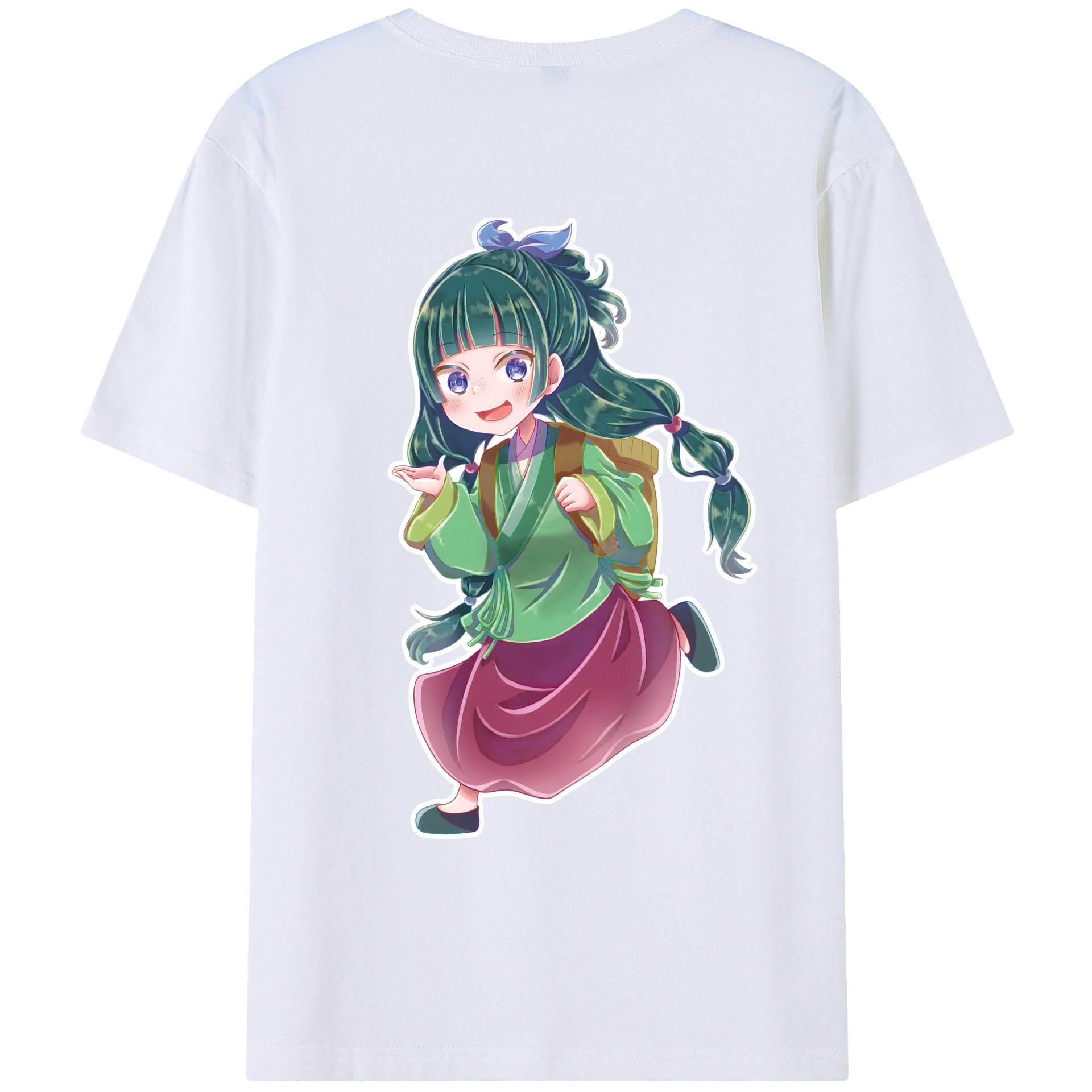 （画像用） 薬屋のひとりごと The Apothecary Diaries 綿100％ メンズ半袖Tシャツ（バックプリント） 通気性