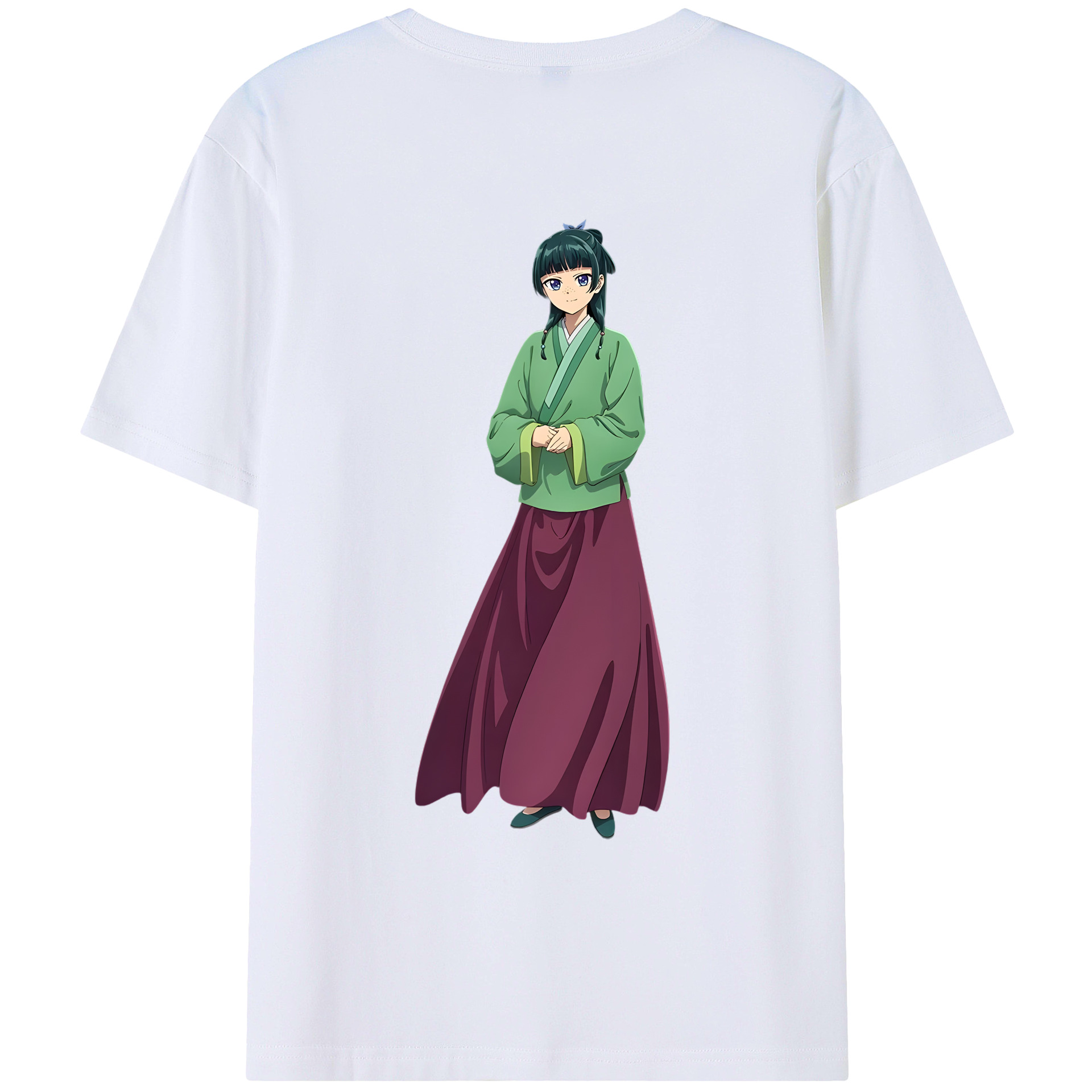 （画像用） 薬屋のひとりごと The Apothecary Diaries 綿100％ メンズ半袖Tシャツ（バックプリント） 通気性