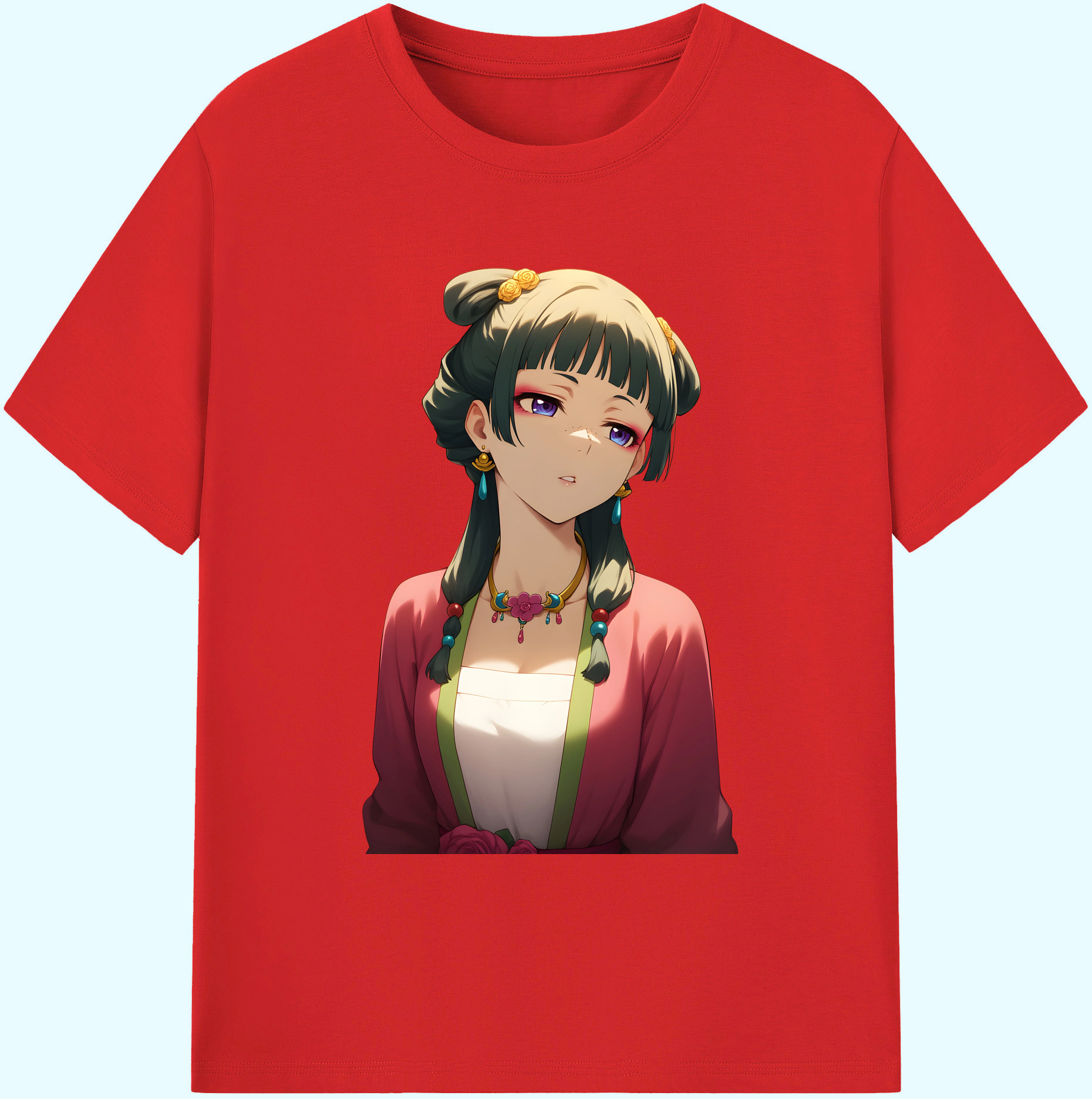 （画像用） 薬屋のひとりごと The Apothecary Diaries 綿100％ メンズ半袖Tシャツ｜肌触りやわらか＆通気性