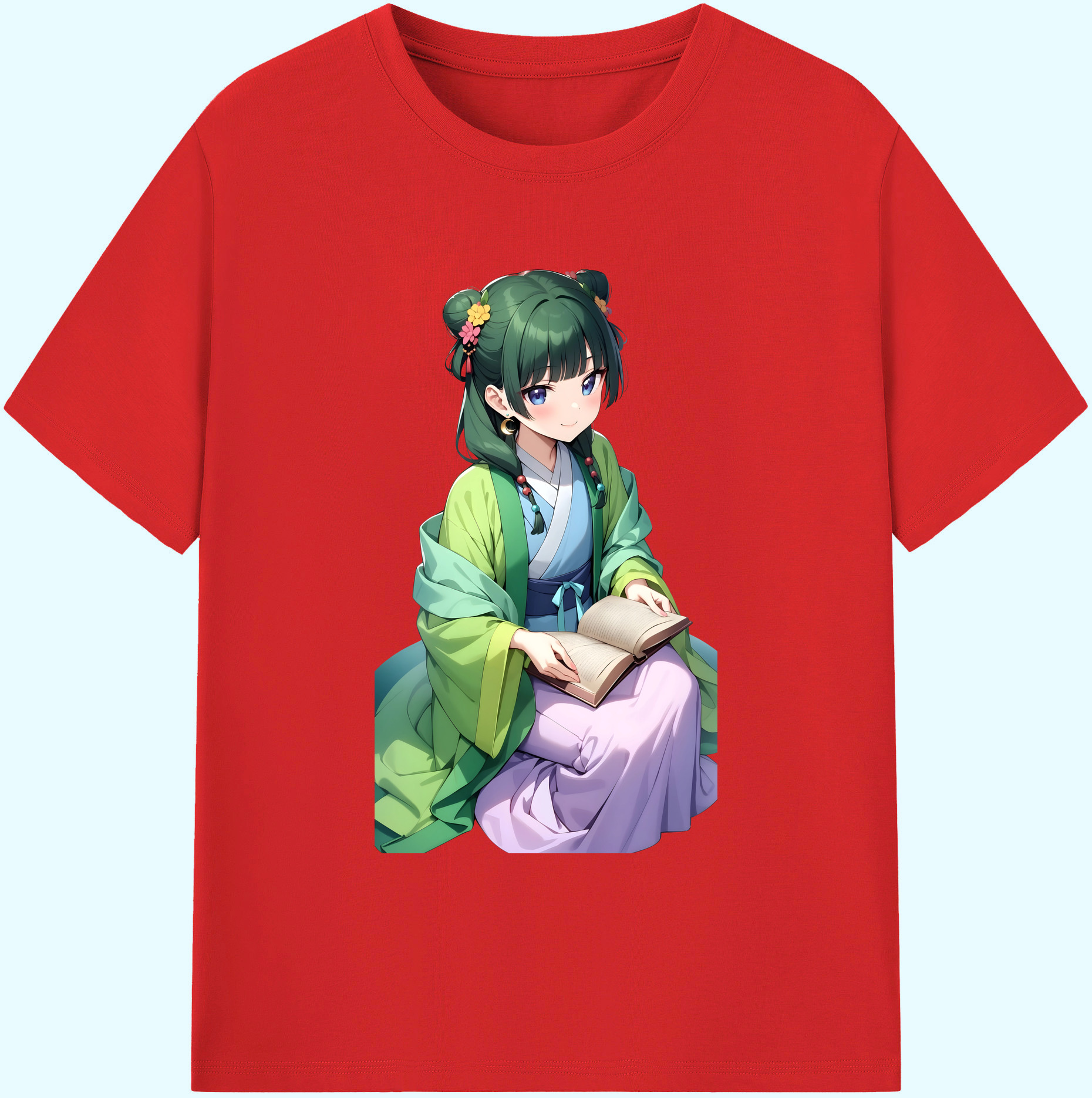 （画像用） 薬屋のひとりごと The Apothecary Diaries 綿100％ メンズ半袖Tシャツ｜肌触りやわらか＆通気性