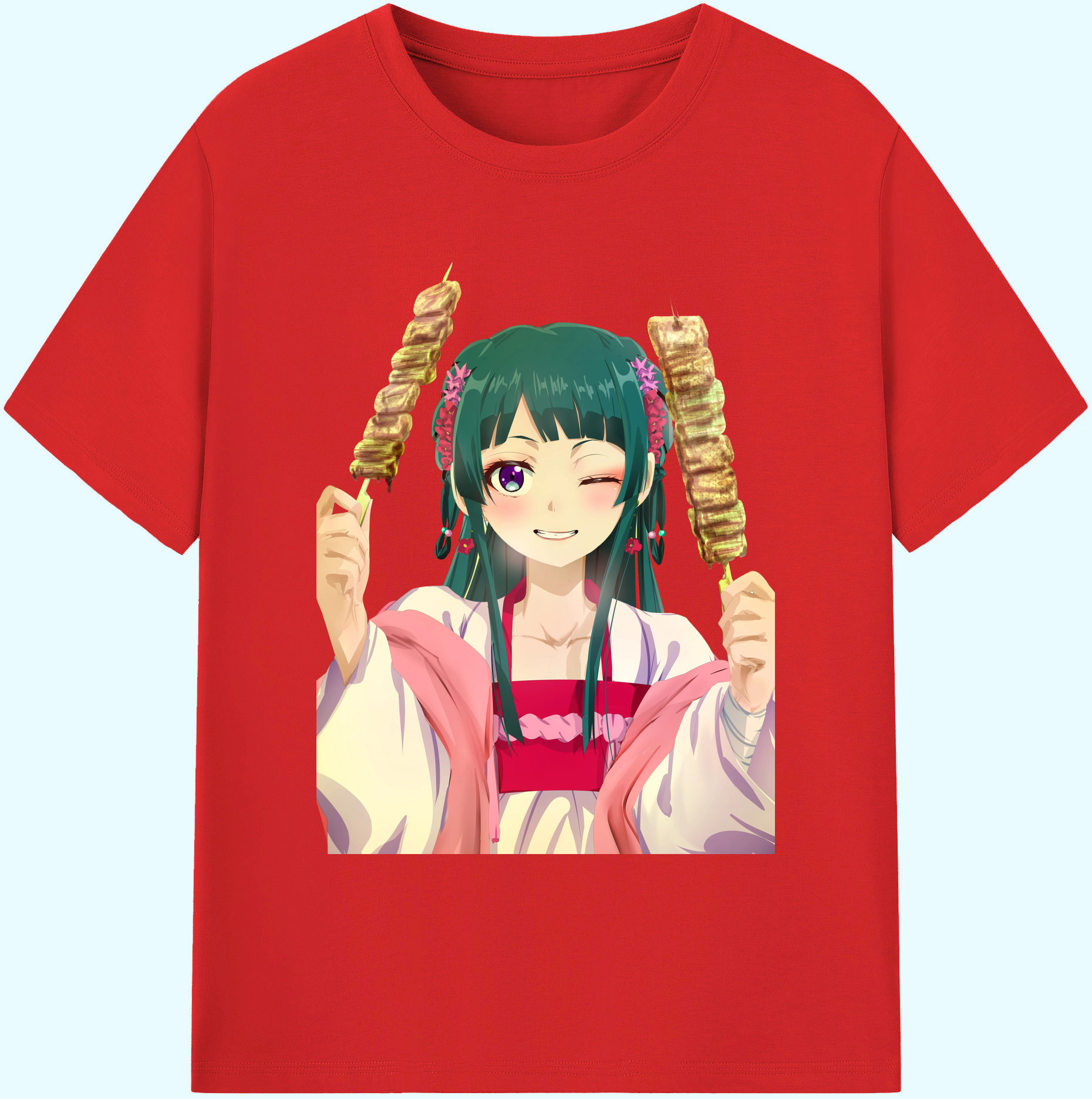 （画像用） 薬屋のひとりごと The Apothecary Diaries 綿100％ メンズ半袖Tシャツ｜肌触りやわらか＆通気性