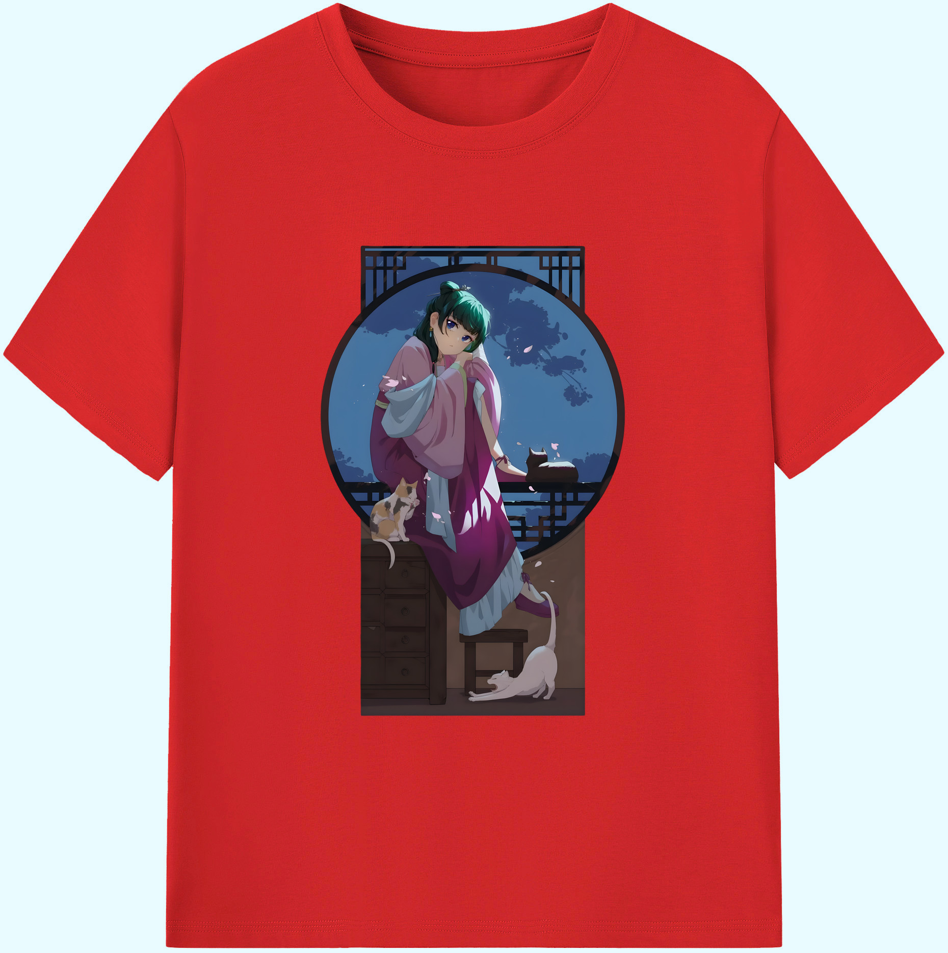 （画像用） 薬屋のひとりごと The Apothecary Diaries 綿100％ メンズ半袖Tシャツ｜肌触りやわらか＆通気性