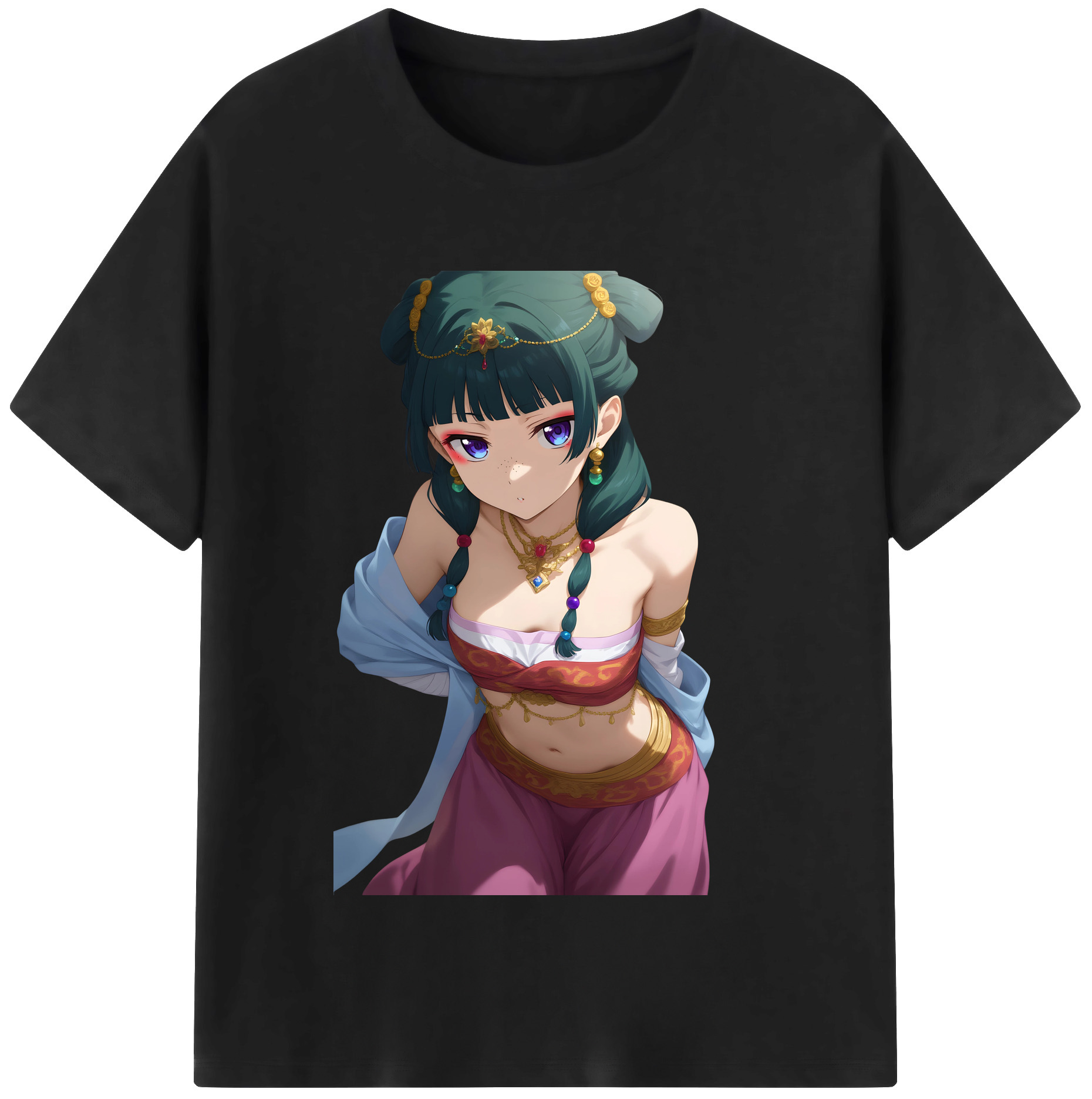 （画像用） 薬屋のひとりごと The Apothecary Diaries レディースカジュアルプリントTシャツ（綿100％）