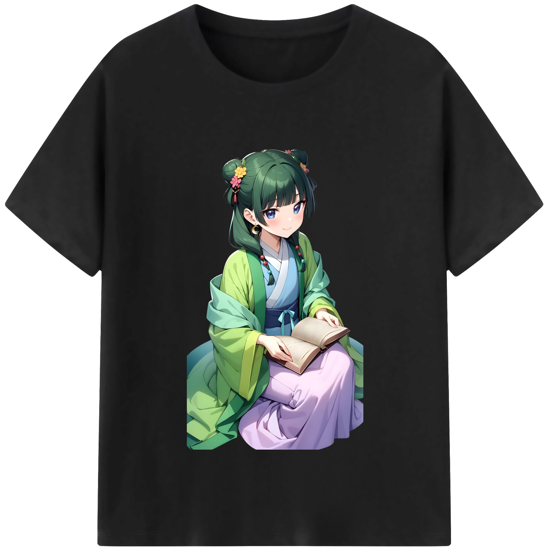 （画像用） 薬屋のひとりごと The Apothecary Diaries レディースカジュアルプリントTシャツ（綿100％）