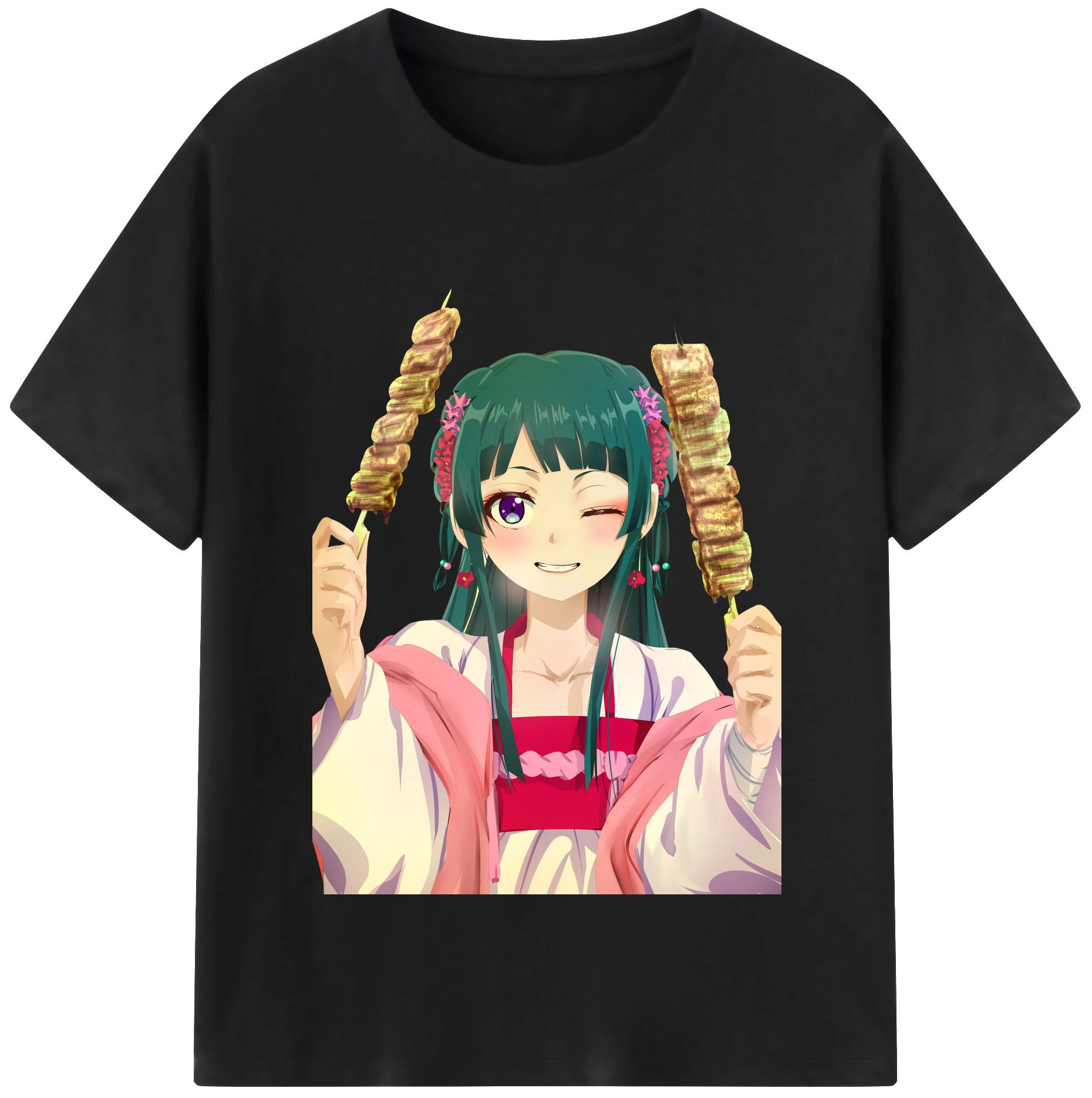 （画像用） 薬屋のひとりごと The Apothecary Diaries レディースカジュアルプリントTシャツ（綿100％）