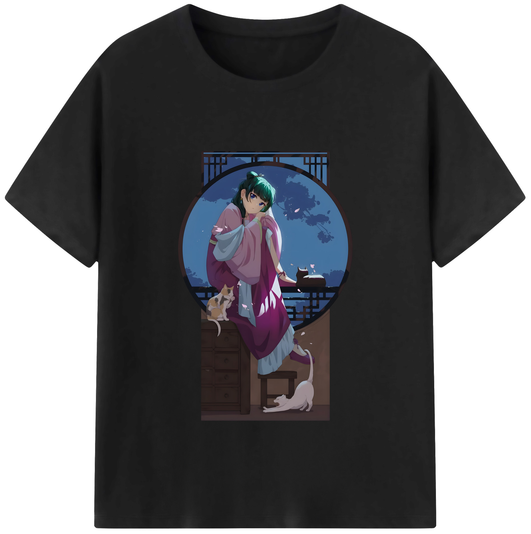 （画像用） 薬屋のひとりごと The Apothecary Diaries レディースカジュアルプリントTシャツ（綿100％）