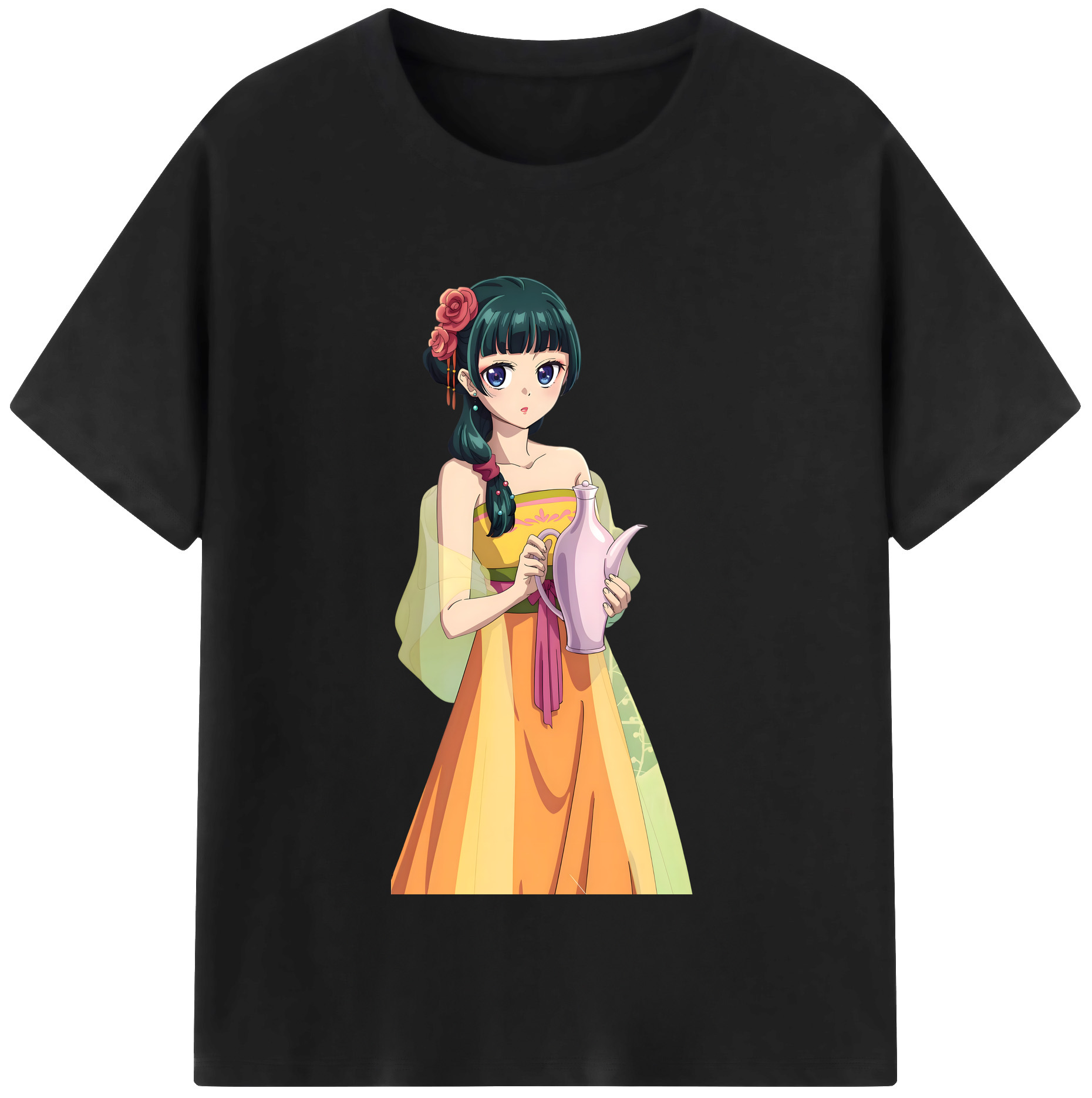 （画像用） 薬屋のひとりごと The Apothecary Diaries レディースカジュアルプリントTシャツ（綿100％）