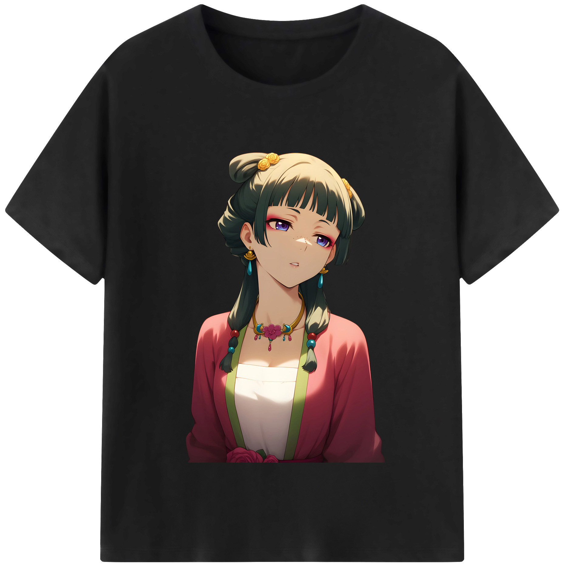 （画像用） 薬屋のひとりごと The Apothecary Diaries レディースカジュアルプリントTシャツ（綿100％）