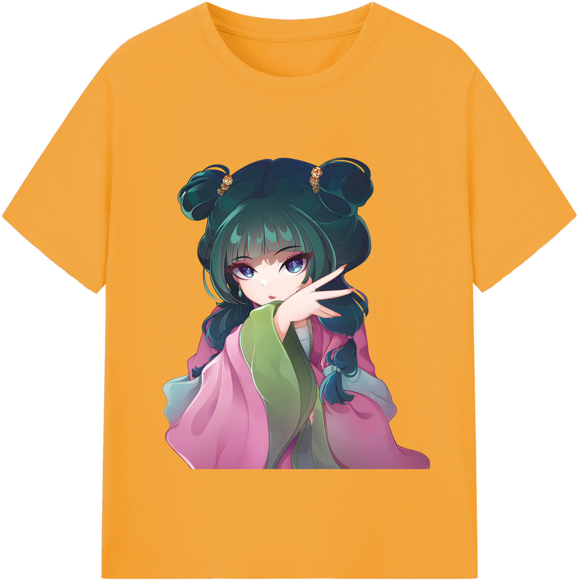 （画像用） 薬屋のひとりごと The Apothecary Diaries レディースカジュアルプリントTシャツ（綿100％）
