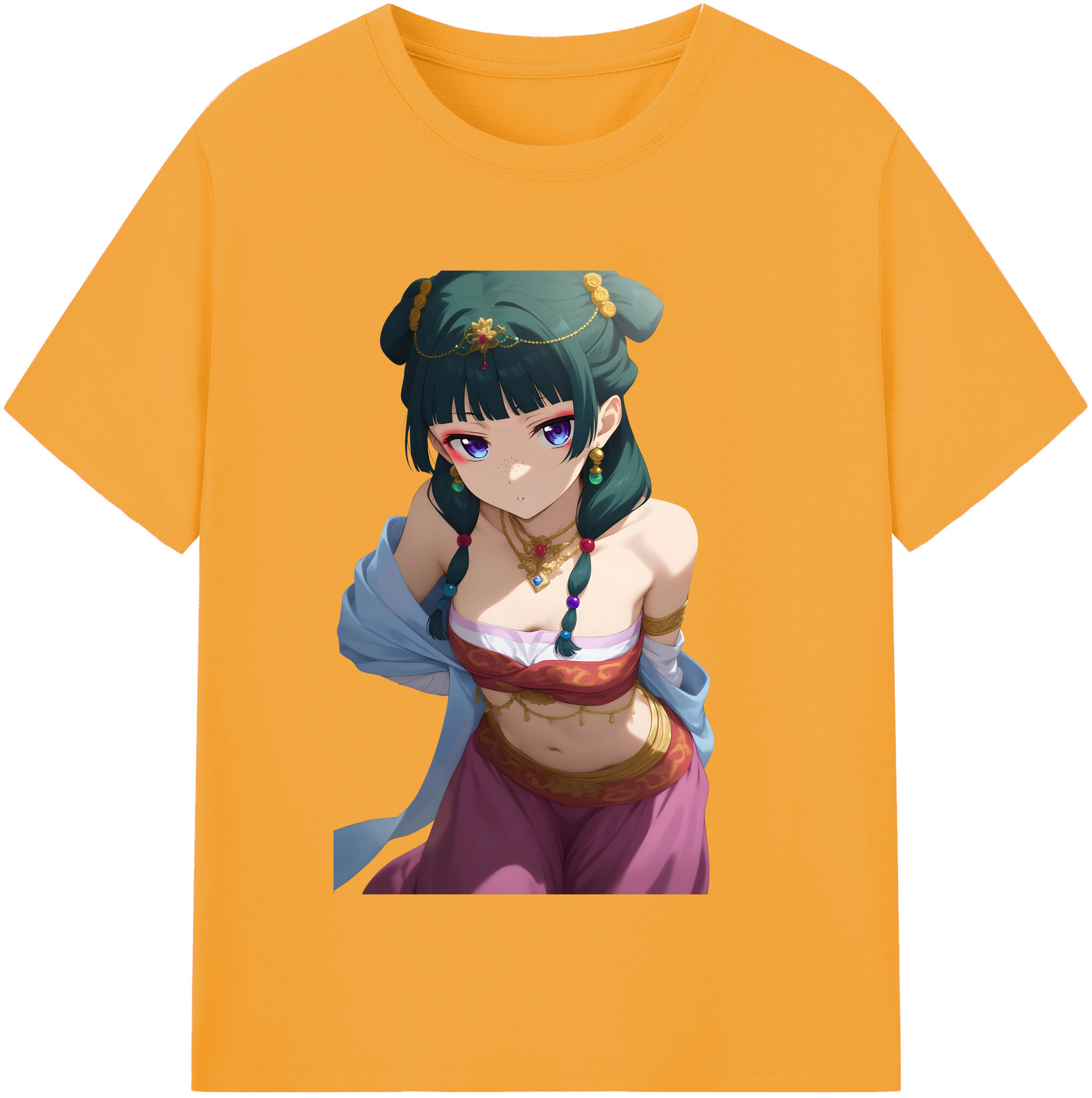 （画像用） 薬屋のひとりごと The Apothecary Diaries レディースカジュアルプリントTシャツ（綿100％）