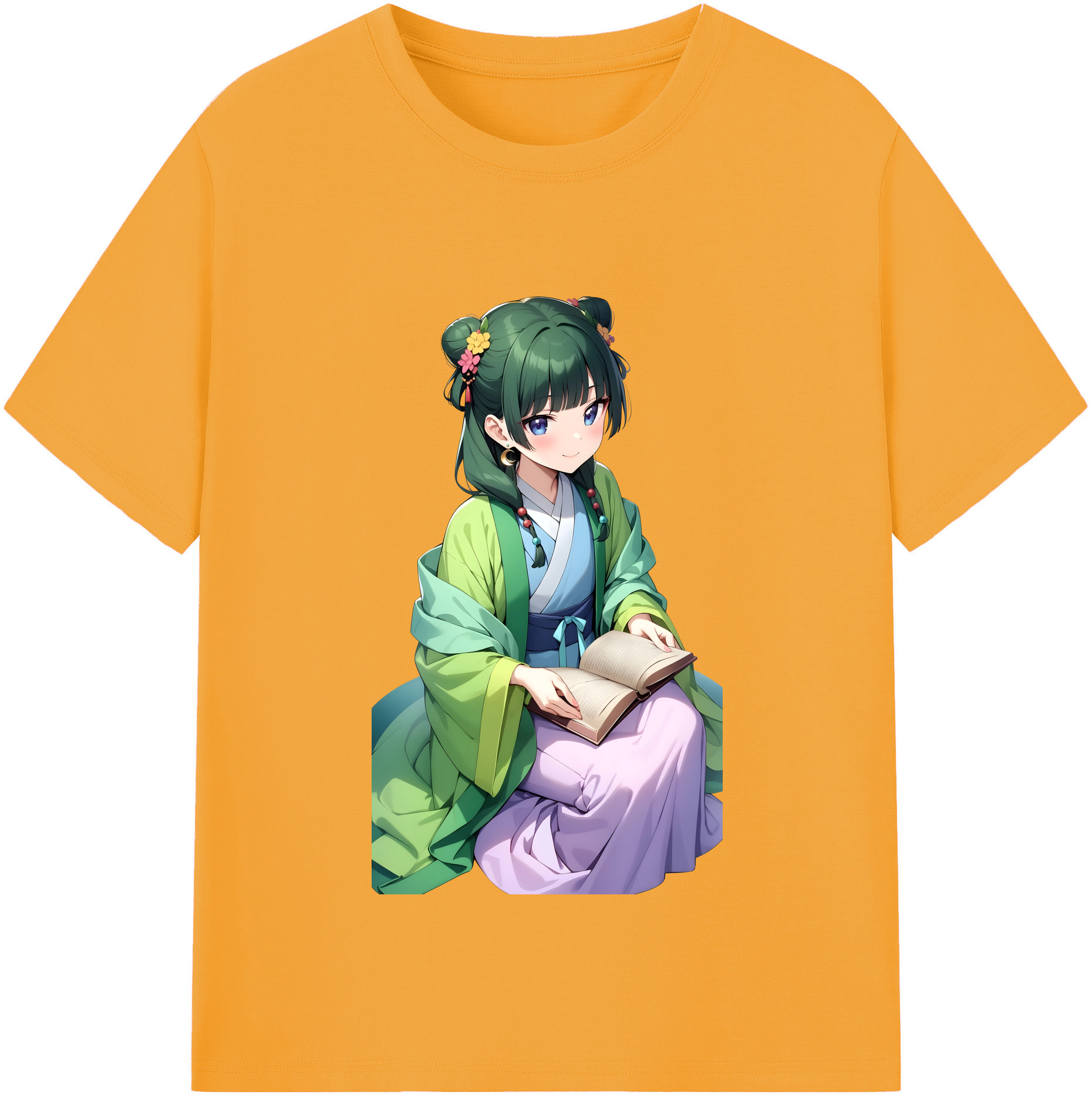 （画像用） 薬屋のひとりごと The Apothecary Diaries レディースカジュアルプリントTシャツ（綿100％）