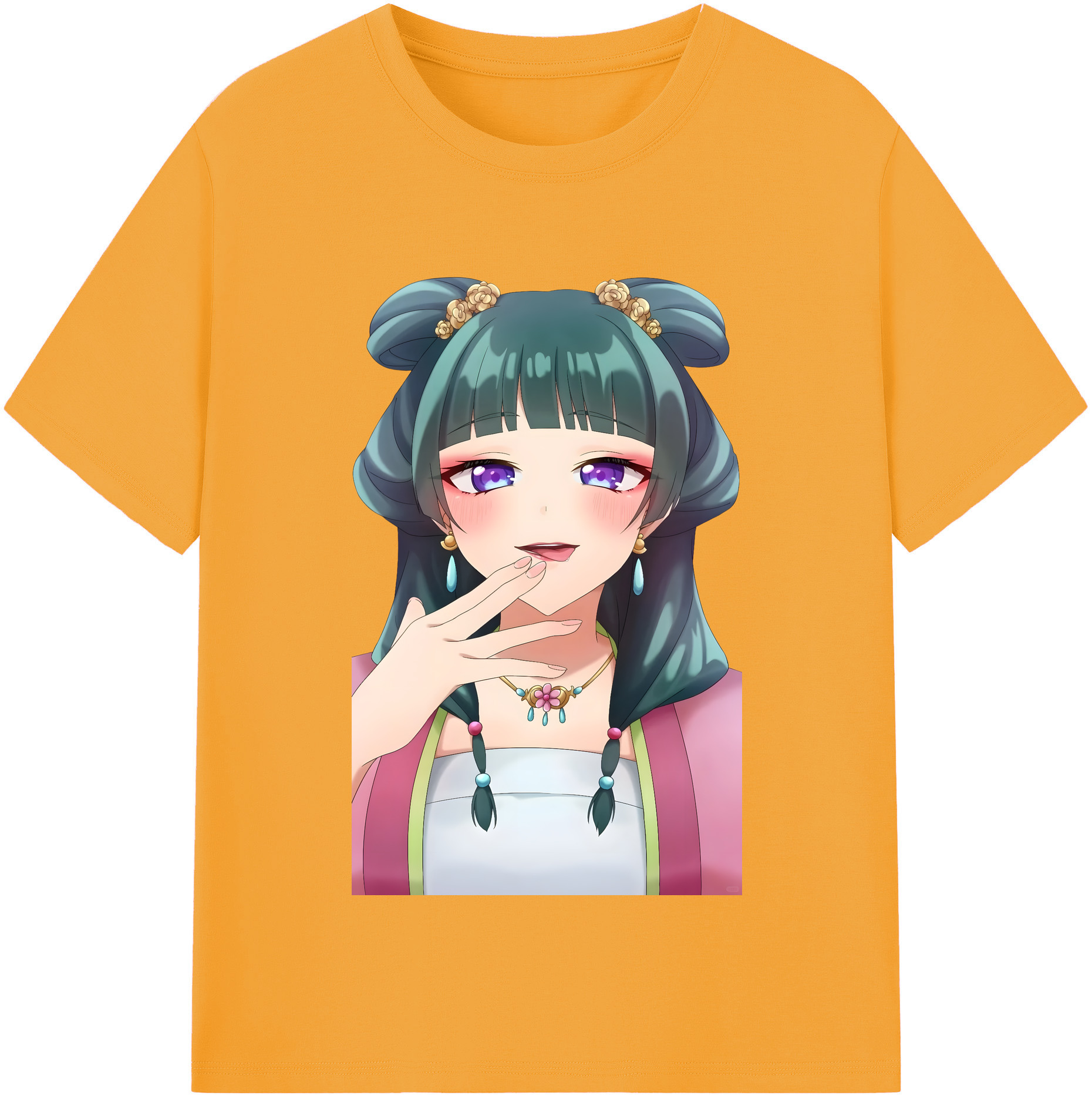 （画像用） 薬屋のひとりごと The Apothecary Diaries レディースカジュアルプリントTシャツ（綿100％）
