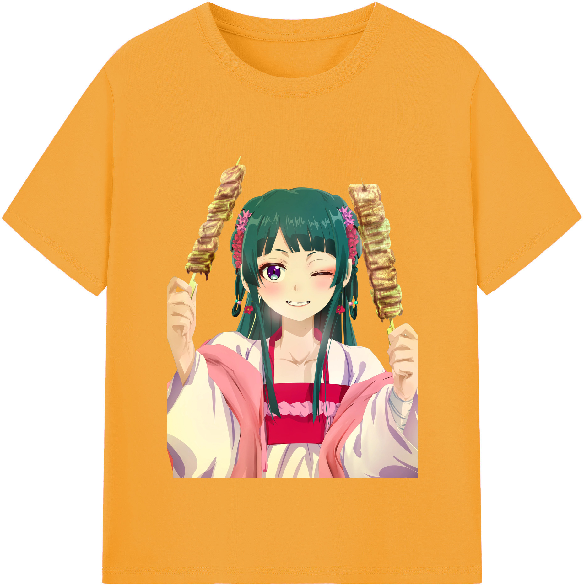 （画像用） 薬屋のひとりごと The Apothecary Diaries レディースカジュアルプリントTシャツ（綿100％）