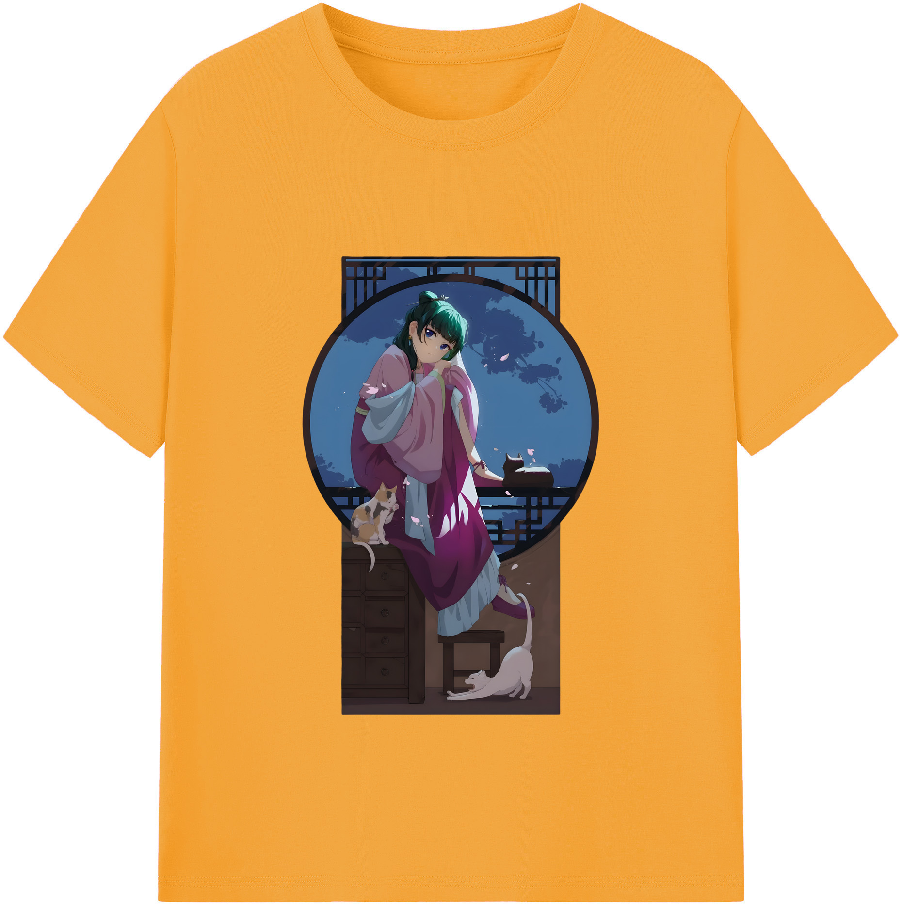 （画像用） 薬屋のひとりごと The Apothecary Diaries レディースカジュアルプリントTシャツ（綿100％）