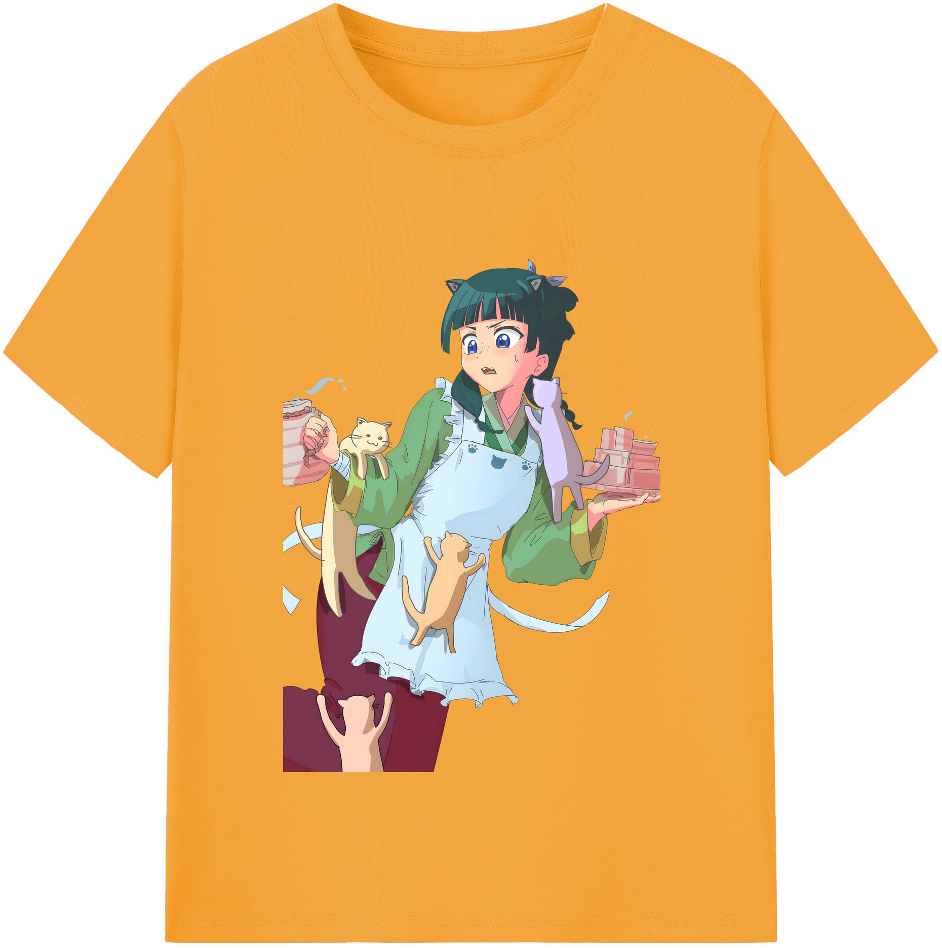 （画像用） 薬屋のひとりごと The Apothecary Diaries レディースカジュアルプリントTシャツ（綿100％）
