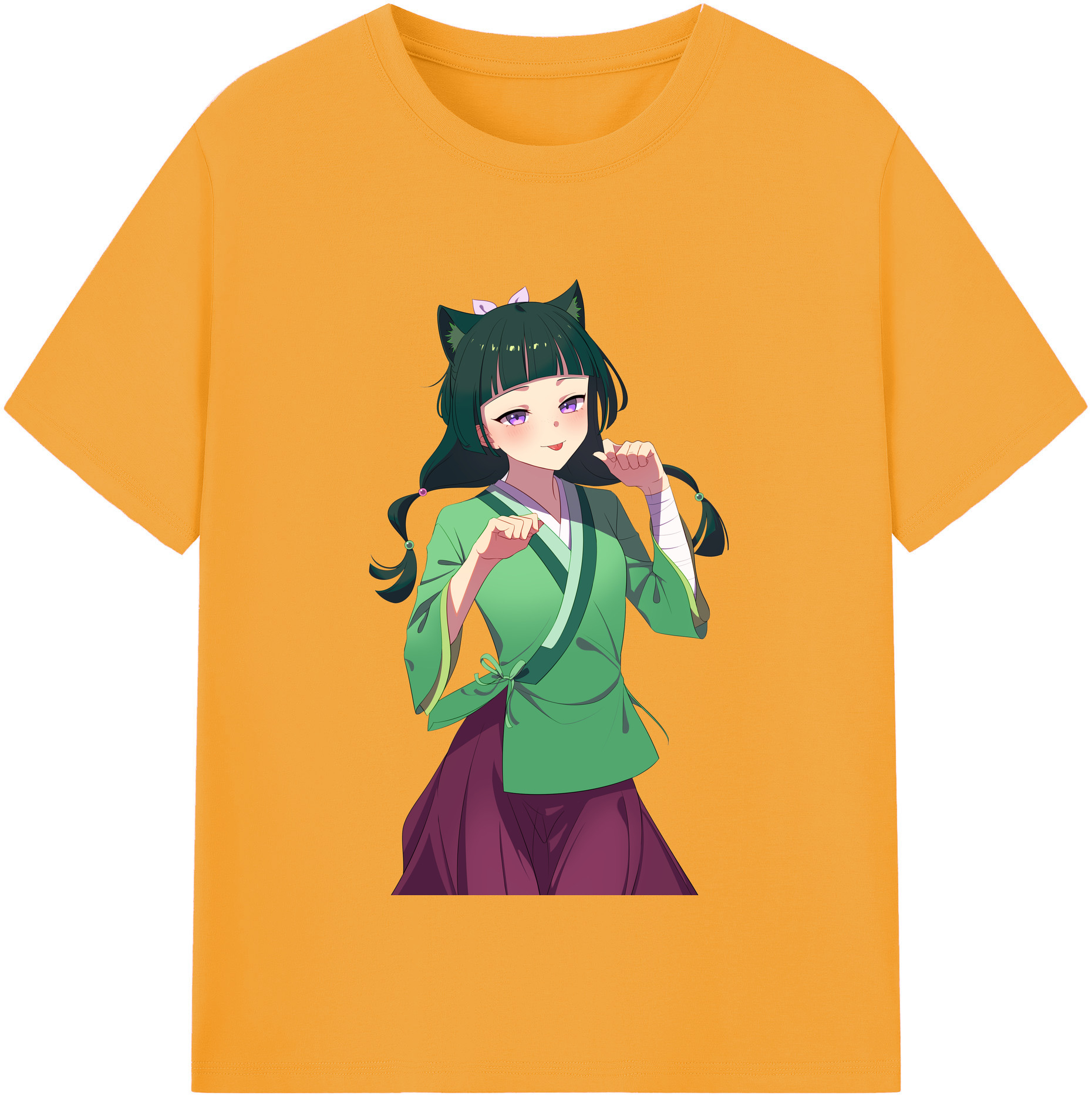（画像用） 薬屋のひとりごと The Apothecary Diaries レディースカジュアルプリントTシャツ（綿100％）