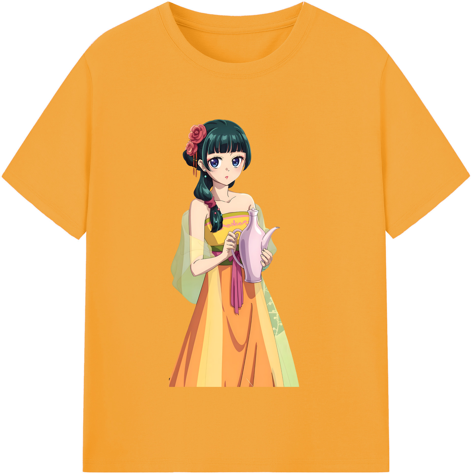 （画像用） 薬屋のひとりごと The Apothecary Diaries レディースカジュアルプリントTシャツ（綿100％）
