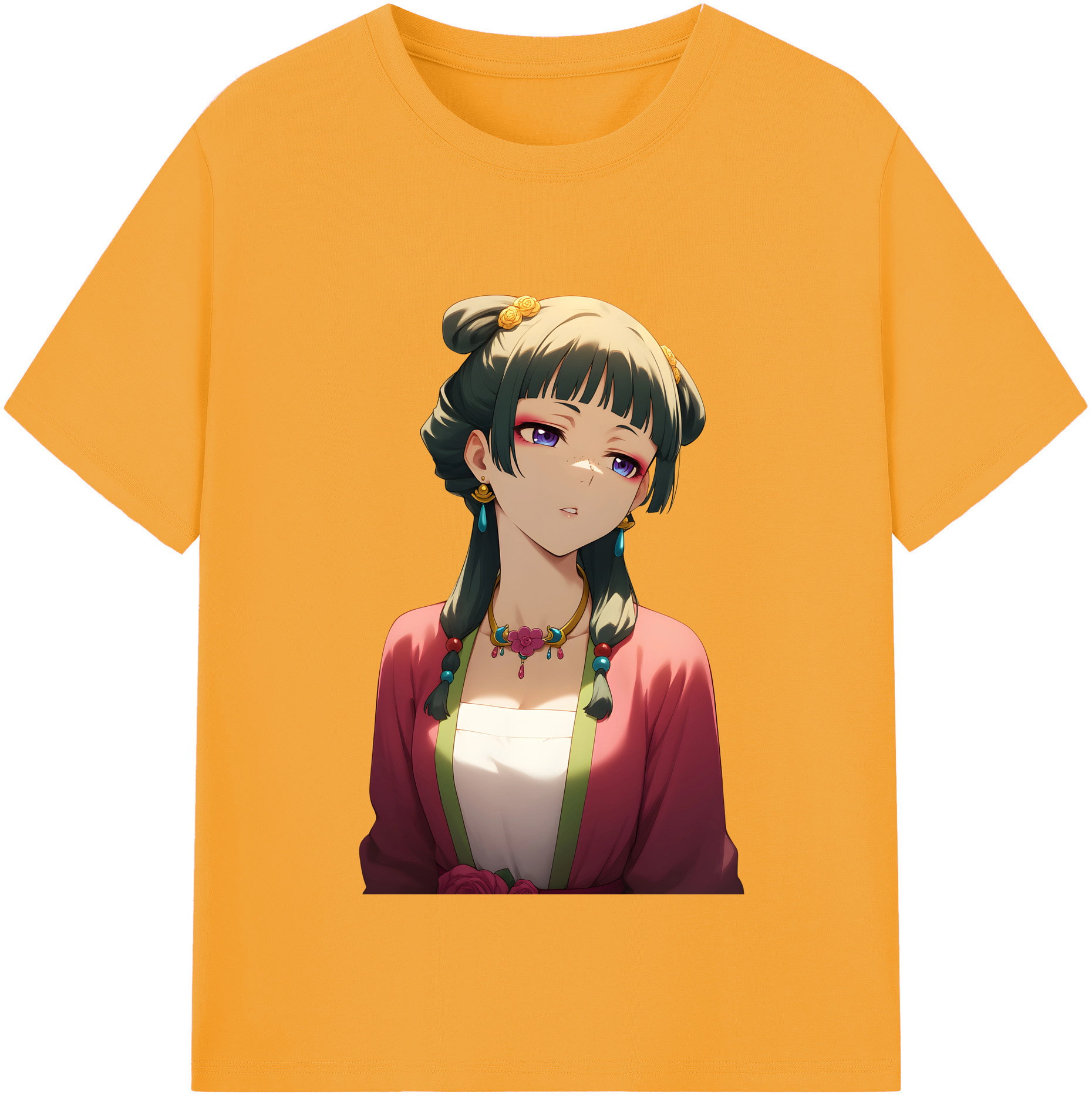（画像用） 薬屋のひとりごと The Apothecary Diaries レディースカジュアルプリントTシャツ（綿100％）