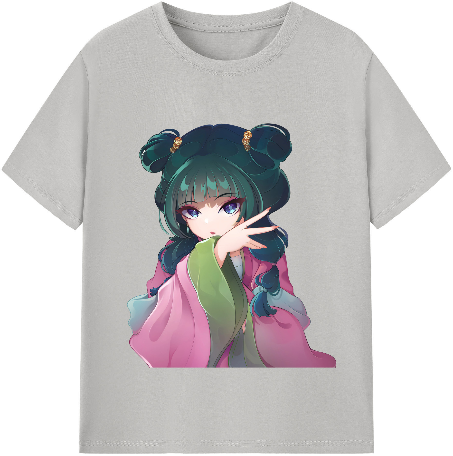 （画像用） 薬屋のひとりごと The Apothecary Diaries レディースカジュアルプリントTシャツ（綿100％）