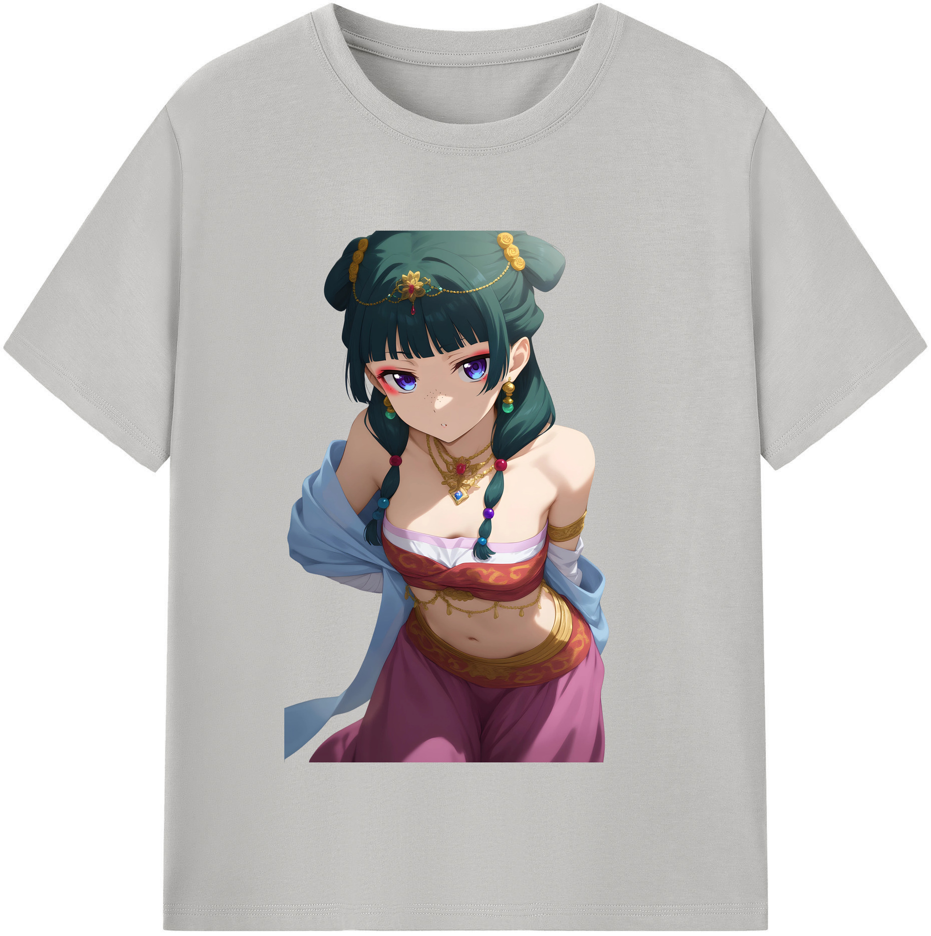 （画像用） 薬屋のひとりごと The Apothecary Diaries レディースカジュアルプリントTシャツ（綿100％）