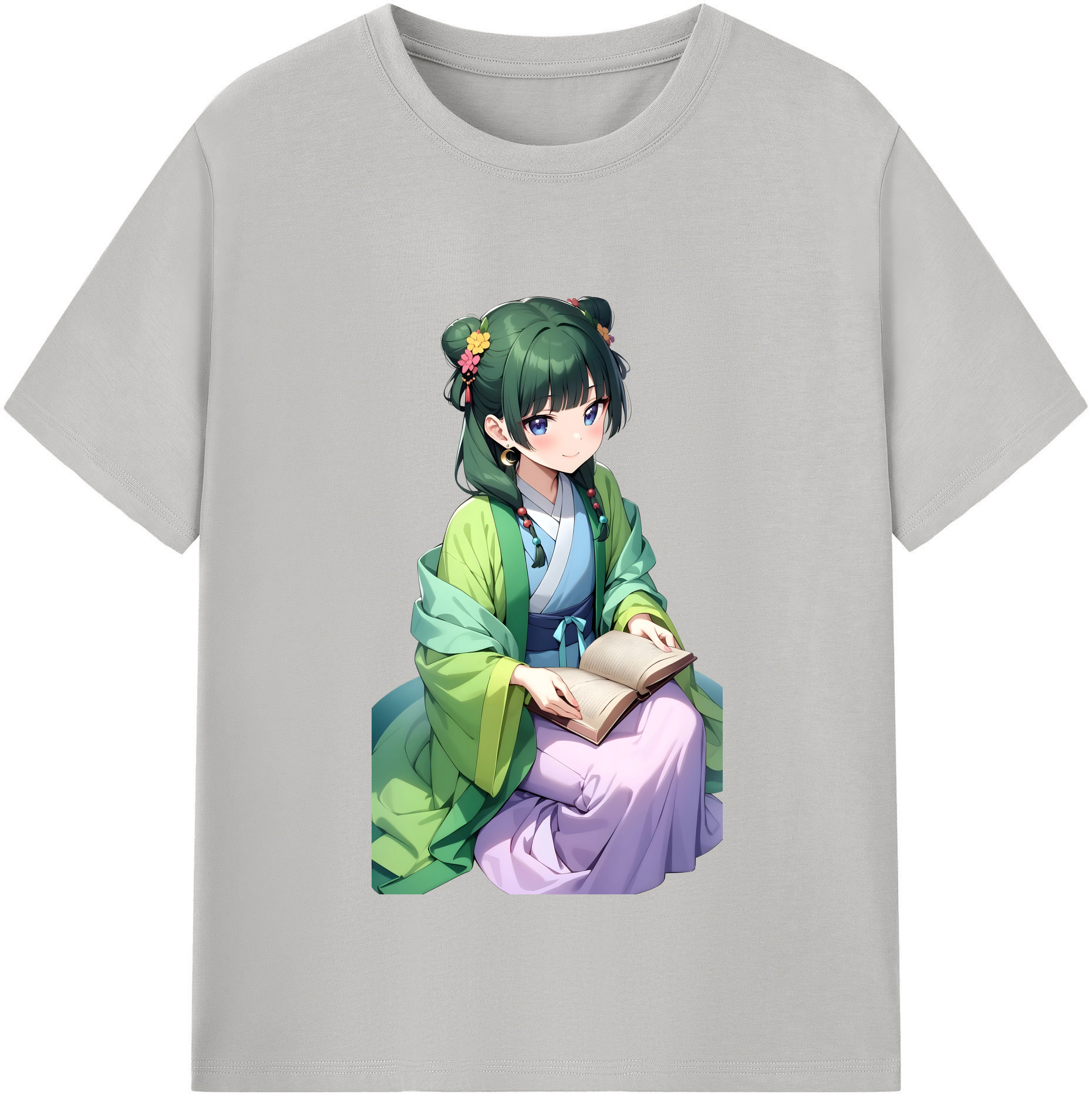 （画像用） 薬屋のひとりごと The Apothecary Diaries レディースカジュアルプリントTシャツ（綿100％）