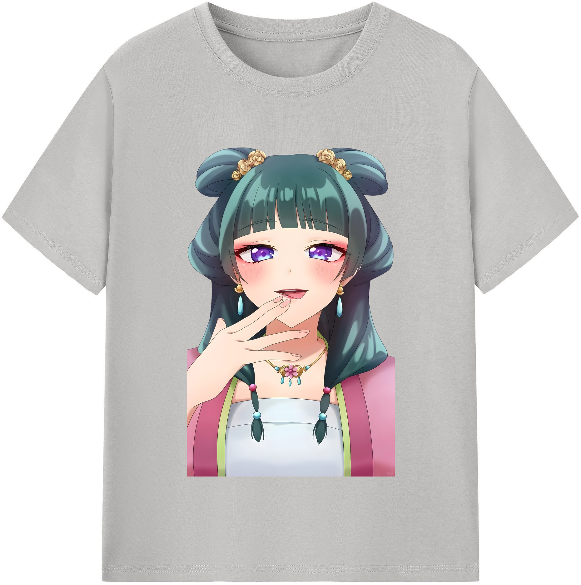 （画像用） 薬屋のひとりごと The Apothecary Diaries レディースカジュアルプリントTシャツ（綿100％）