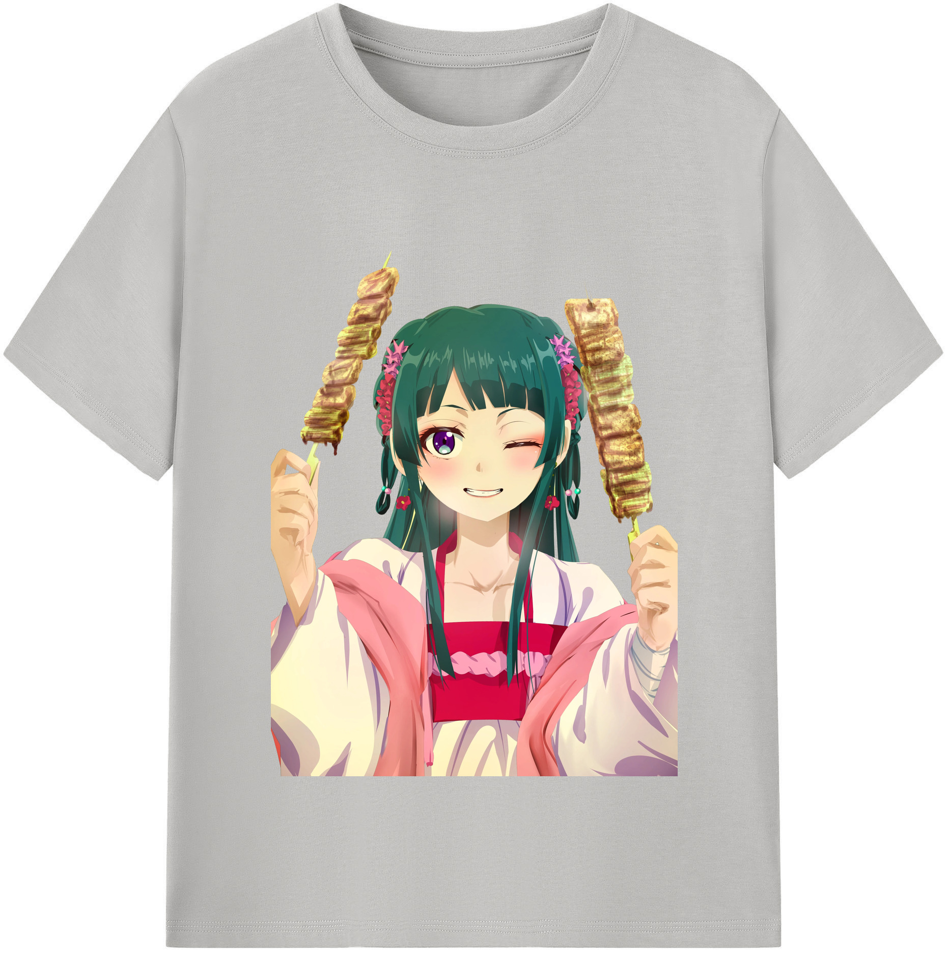 （画像用） 薬屋のひとりごと The Apothecary Diaries レディースカジュアルプリントTシャツ（綿100％）