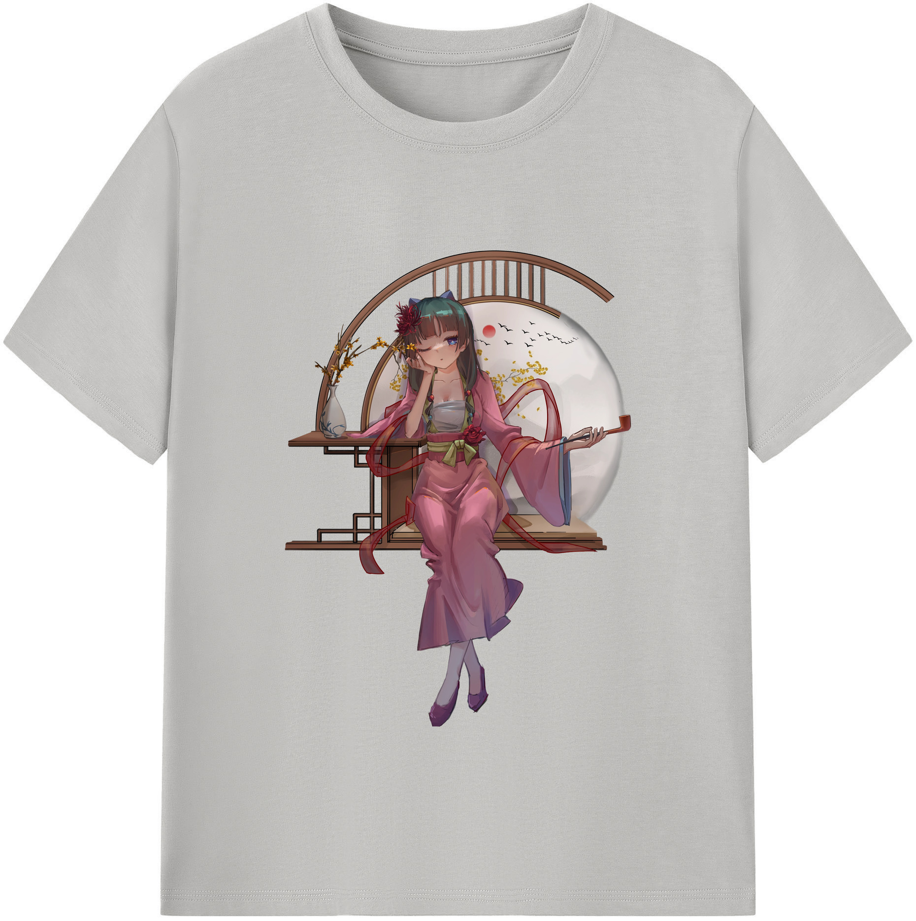（画像用） 薬屋のひとりごと The Apothecary Diaries レディースカジュアルプリントTシャツ（綿100％）