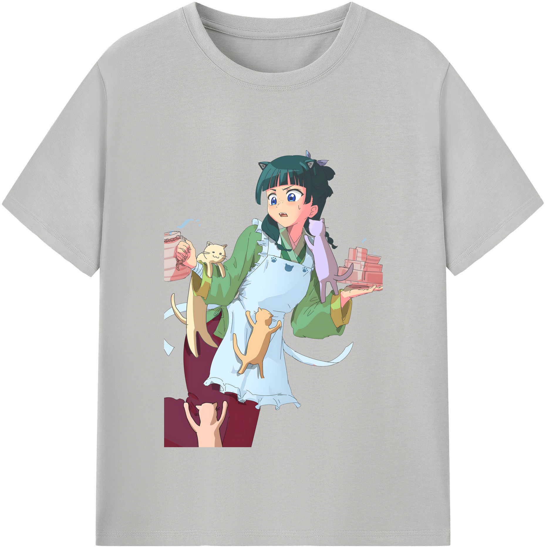 （画像用） 薬屋のひとりごと The Apothecary Diaries レディースカジュアルプリントTシャツ（綿100％）