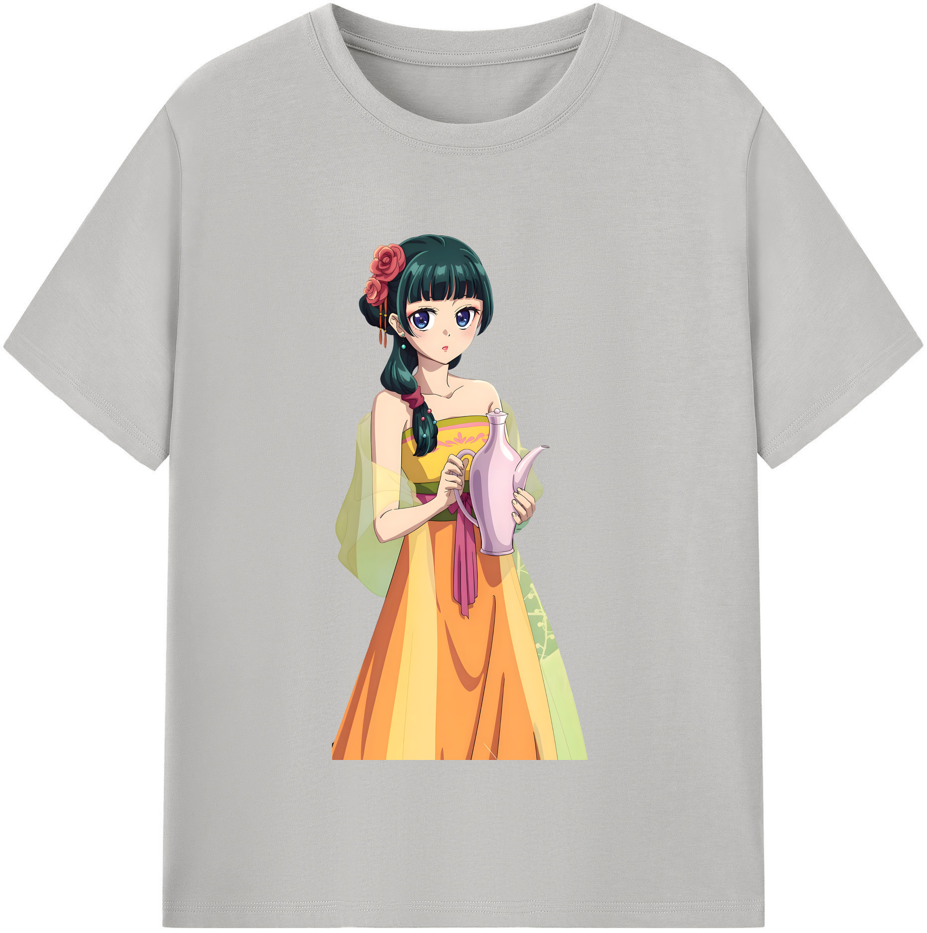 （画像用） 薬屋のひとりごと The Apothecary Diaries レディースカジュアルプリントTシャツ（綿100％）