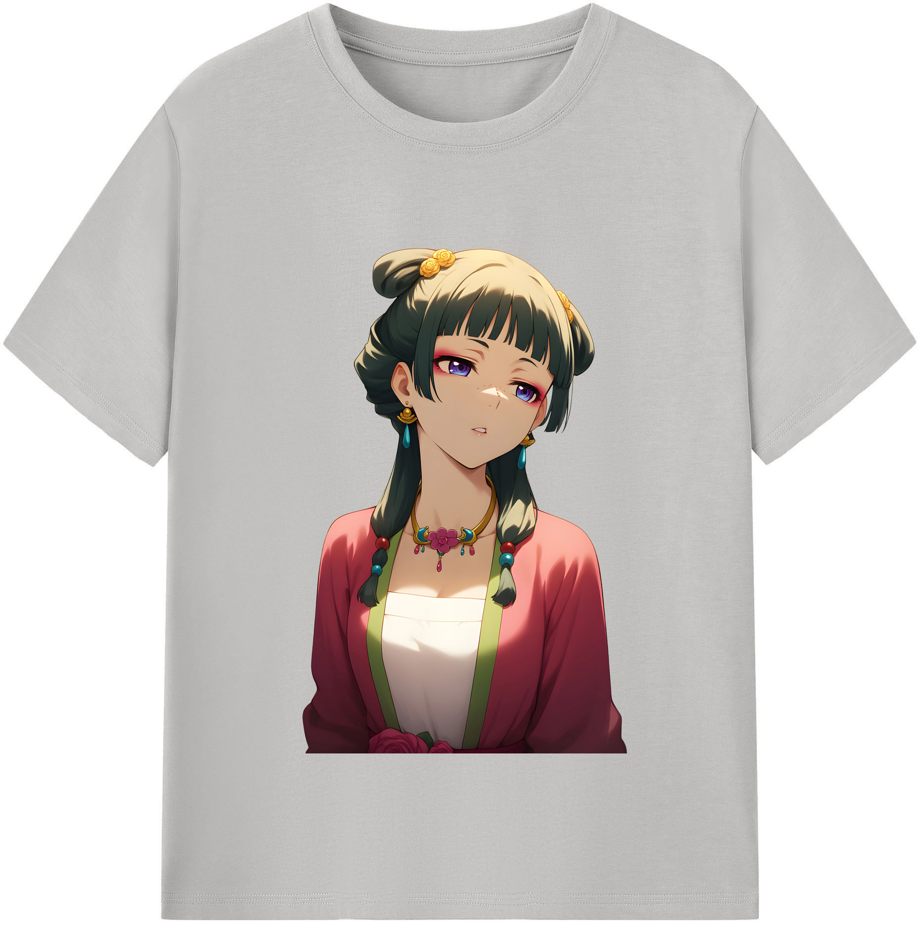 （画像用） 薬屋のひとりごと The Apothecary Diaries レディースカジュアルプリントTシャツ（綿100％）
