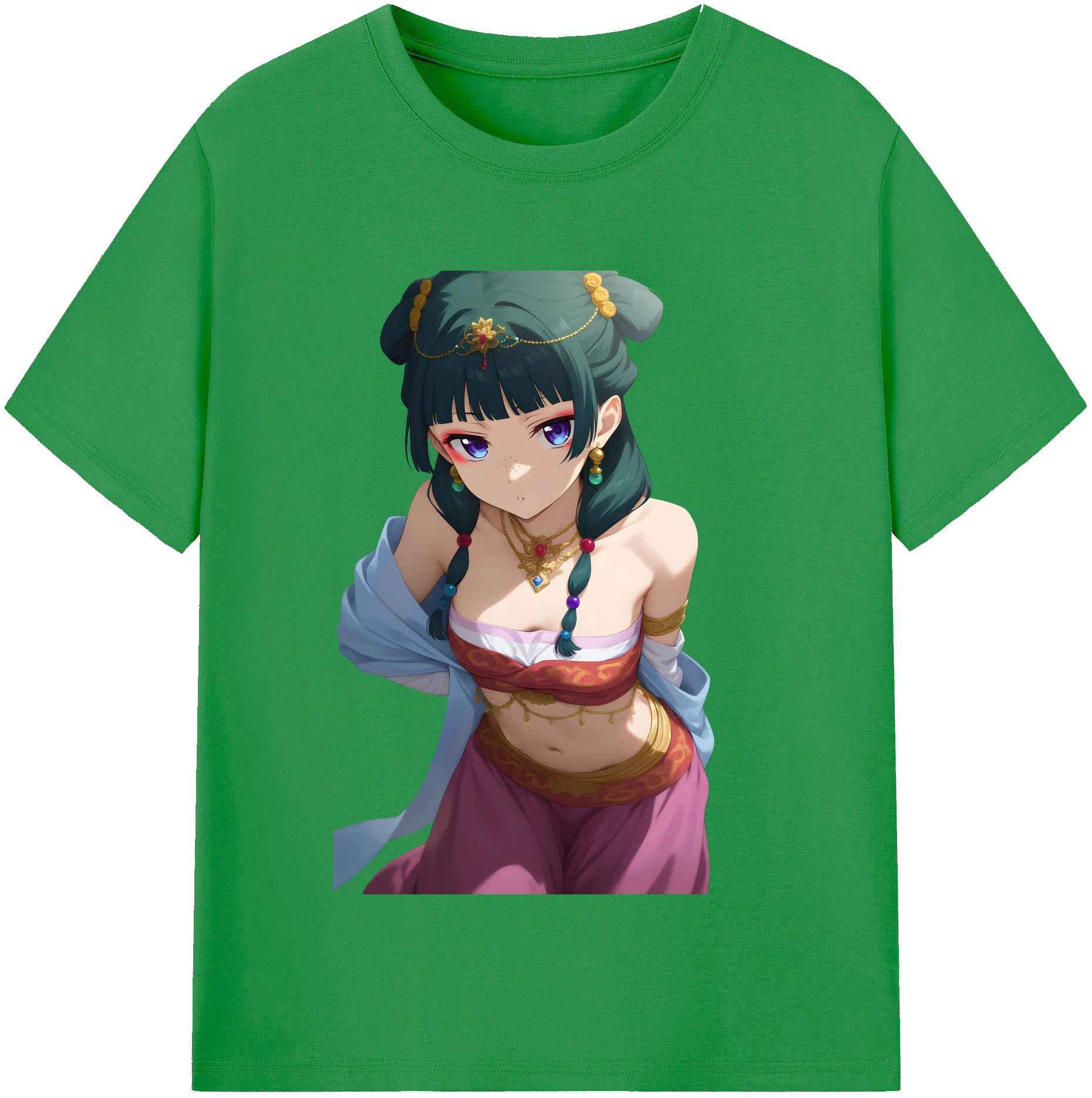 （画像用） 薬屋のひとりごと The Apothecary Diaries レディースカジュアルプリントTシャツ（綿100％）