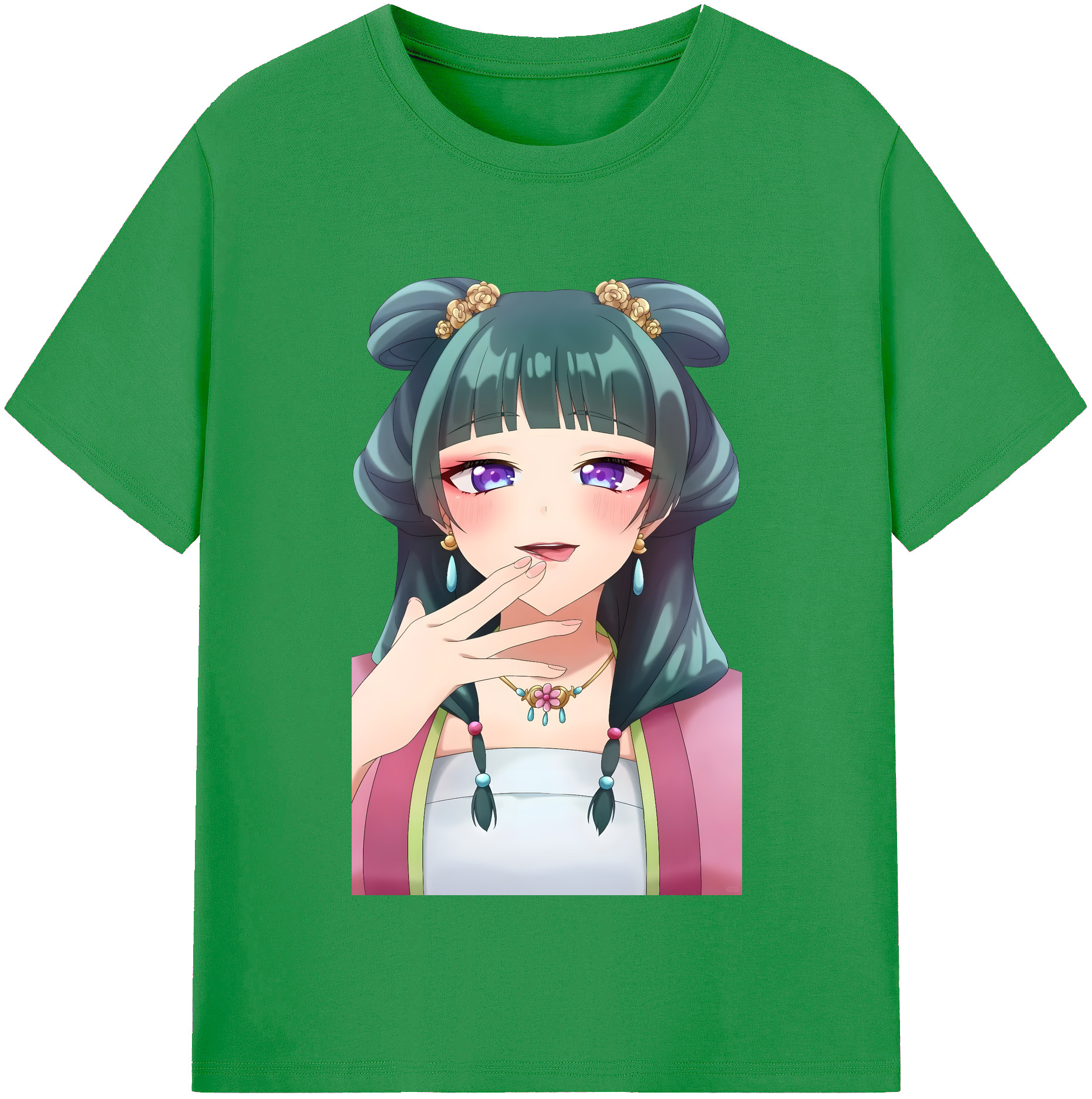 （画像用） 薬屋のひとりごと The Apothecary Diaries レディースカジュアルプリントTシャツ（綿100％）