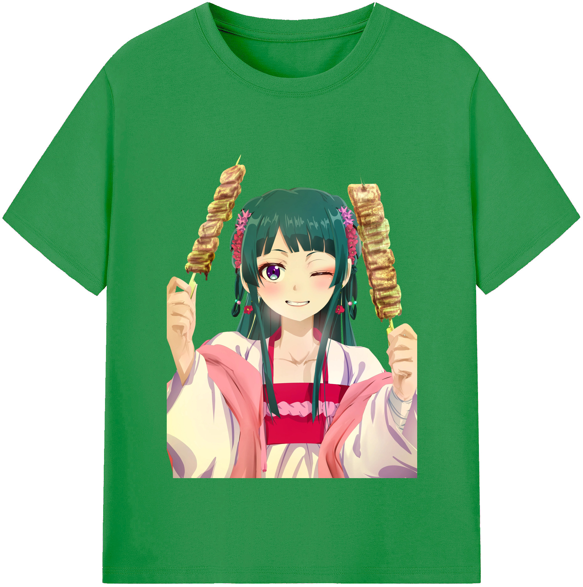 （画像用） 薬屋のひとりごと The Apothecary Diaries レディースカジュアルプリントTシャツ（綿100％）